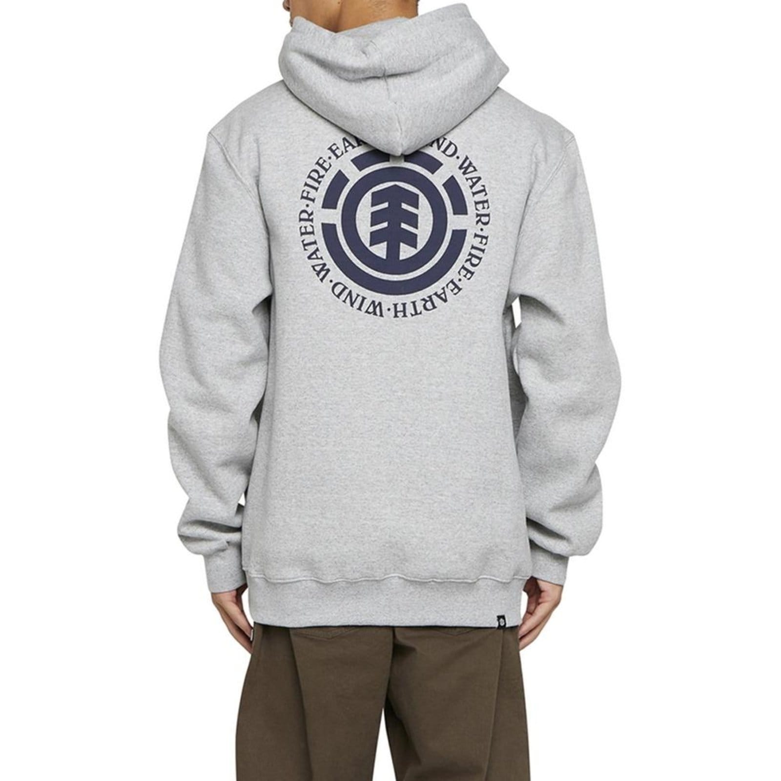 Vista 2 Moletom Element Canguru Seal BP 280G Masculino Mescla Element cinza