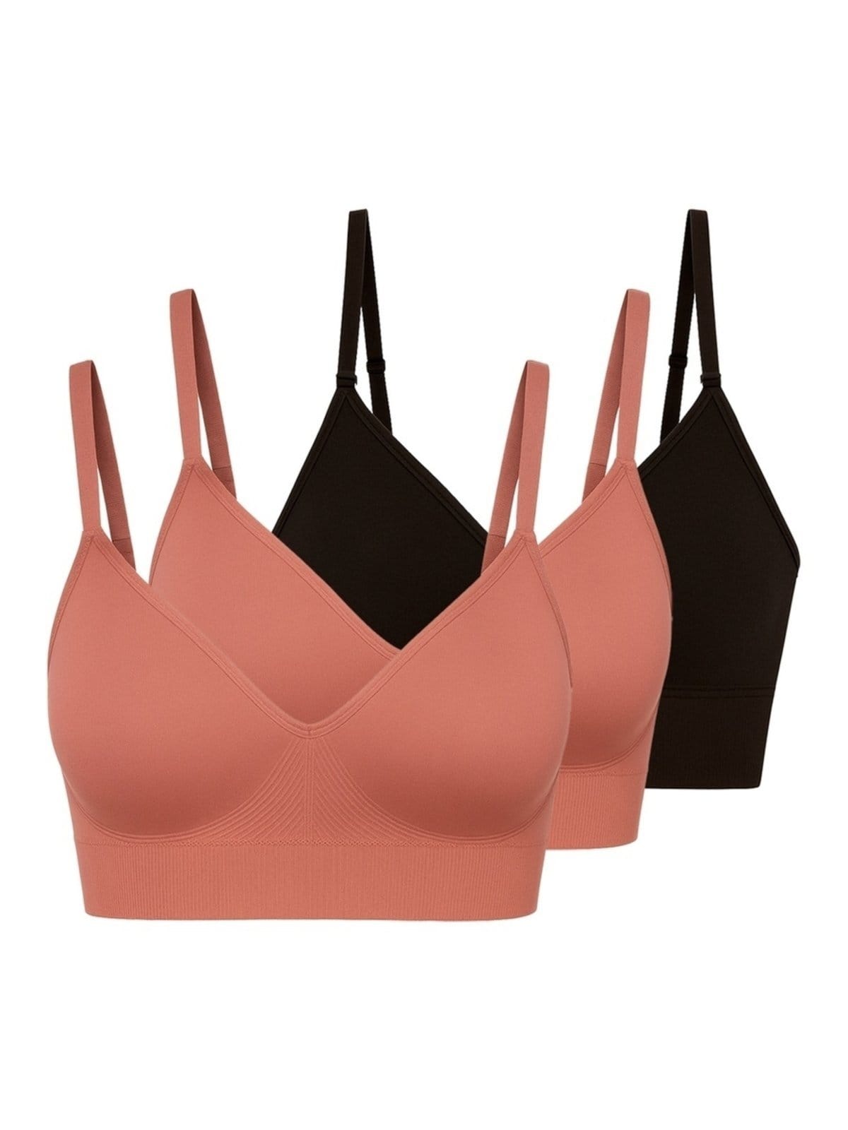 Vista principal Kit com 3 Sutiãs sem Aro com Bojo Liz 51302 Liz rosa