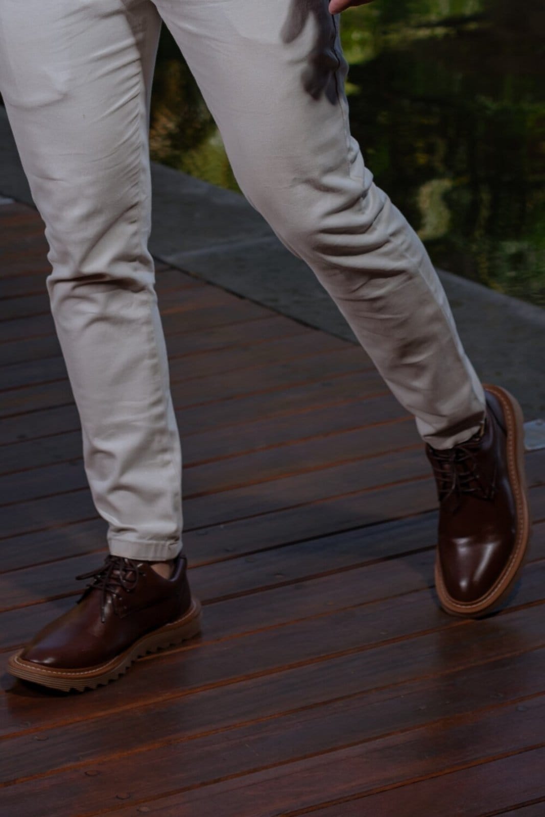 Vista 2 Sapato Social Oxford Luca Tratorado Confortável Masculino Social Brogue THEZB castanho