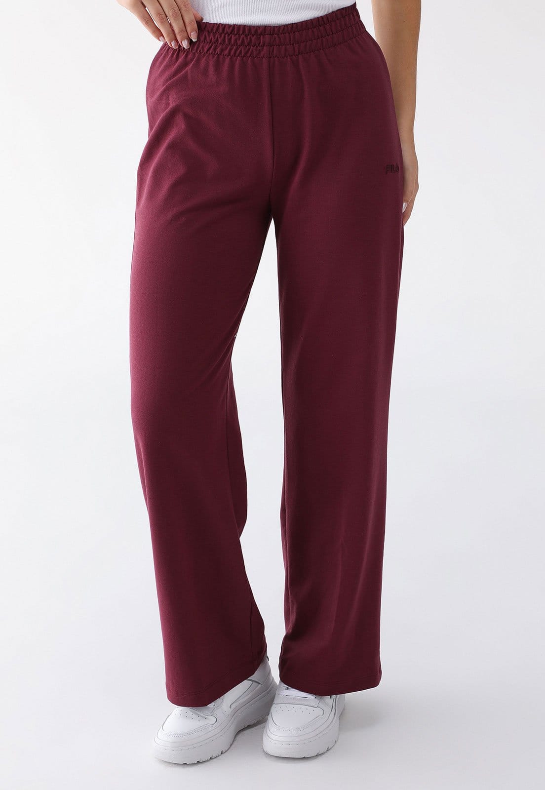 Vista principal Calça de Moletom Fila Reta Classic Light Basic Fila bordô