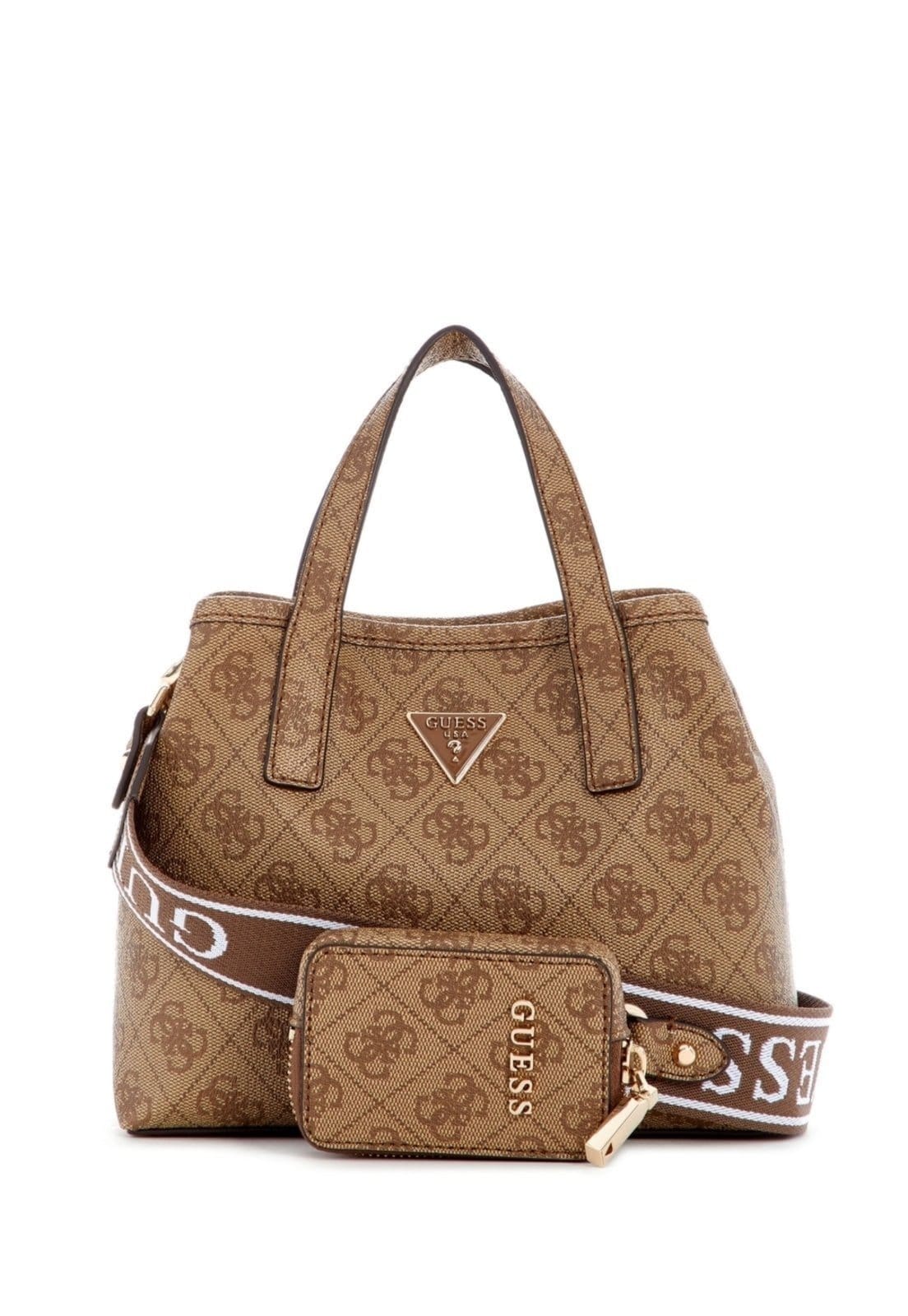 Vista principal Bolsa Guess Latona Ii Mini Tote Bege Guess amarelo