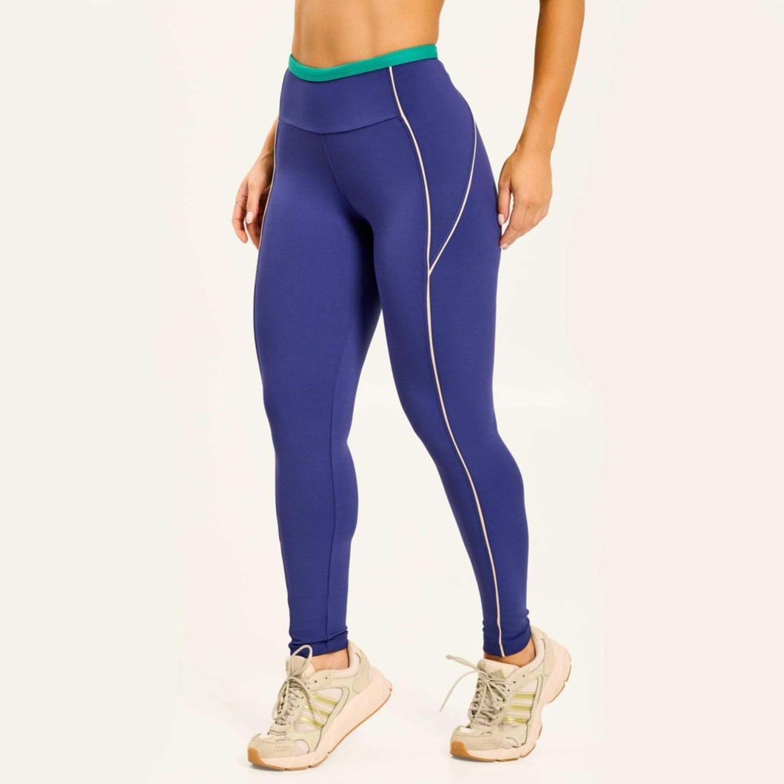Vista principal Legging Running Astral Poliamida Donna Carioca azul