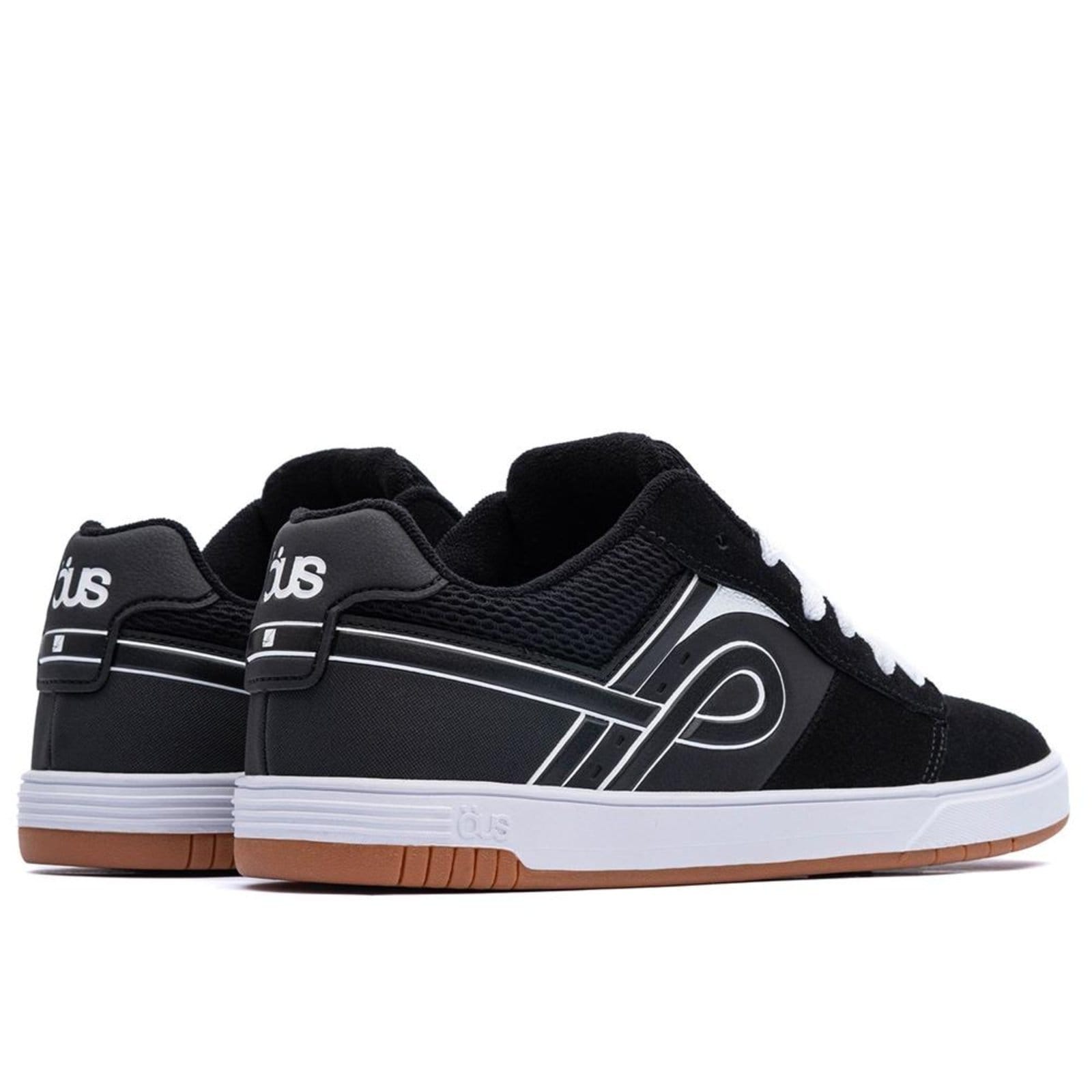 Vista 2 Tênis OUS Naccarato V Masculino PRT Branco Essencial ÖUS preto