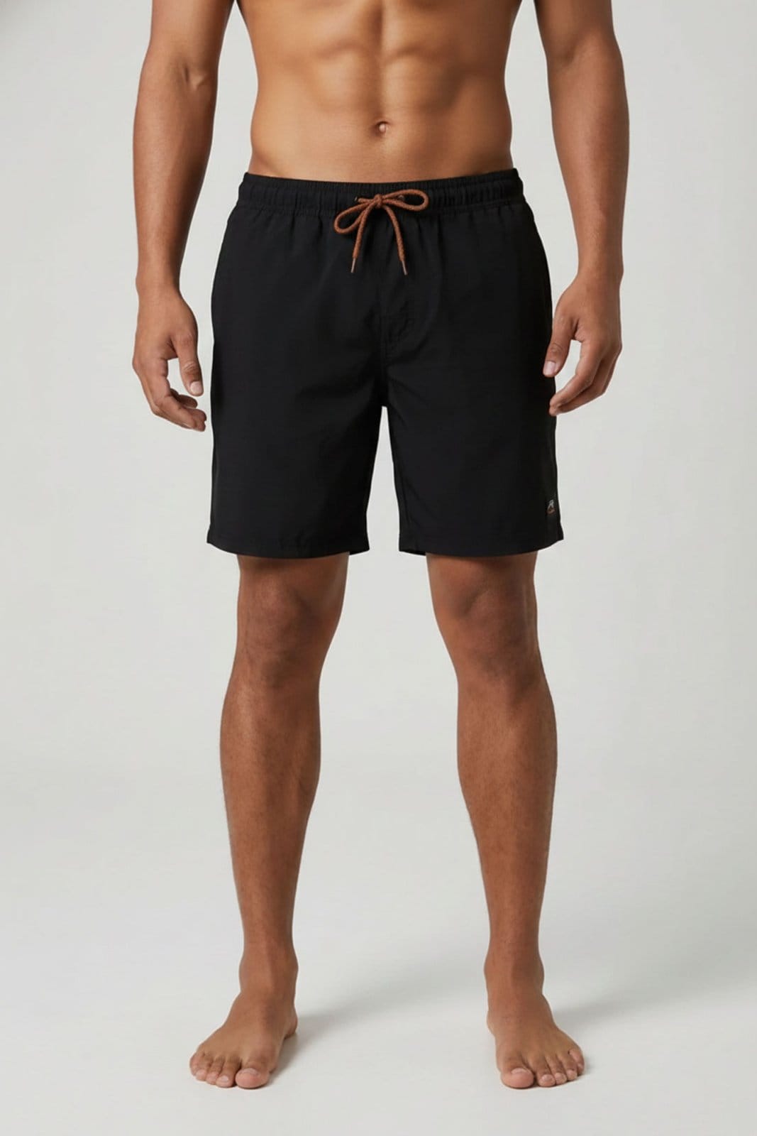 Vista principal Bermuda Masculina Rusty Cós Elástico Preta Rusty preto