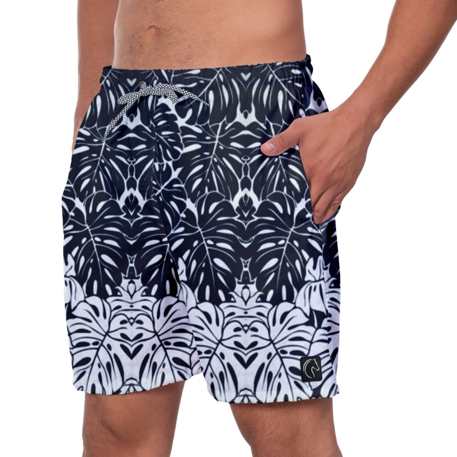 Vista principal Short Praia Premium Masculino Academia Fitness Caminhada Folhas e Conforto Esporte Moda Treino W2 W2 STORE branco/camuflado/estampado/floral/preto
