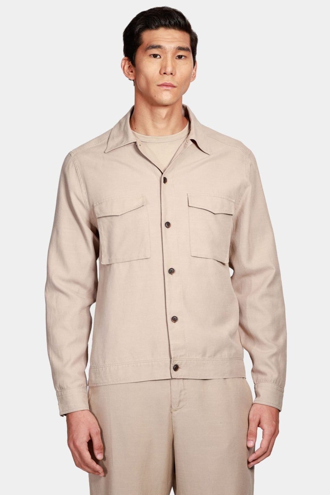 Camisa Aramis Manga Longa Overshirt Tencel Lenzing™ Cáqui