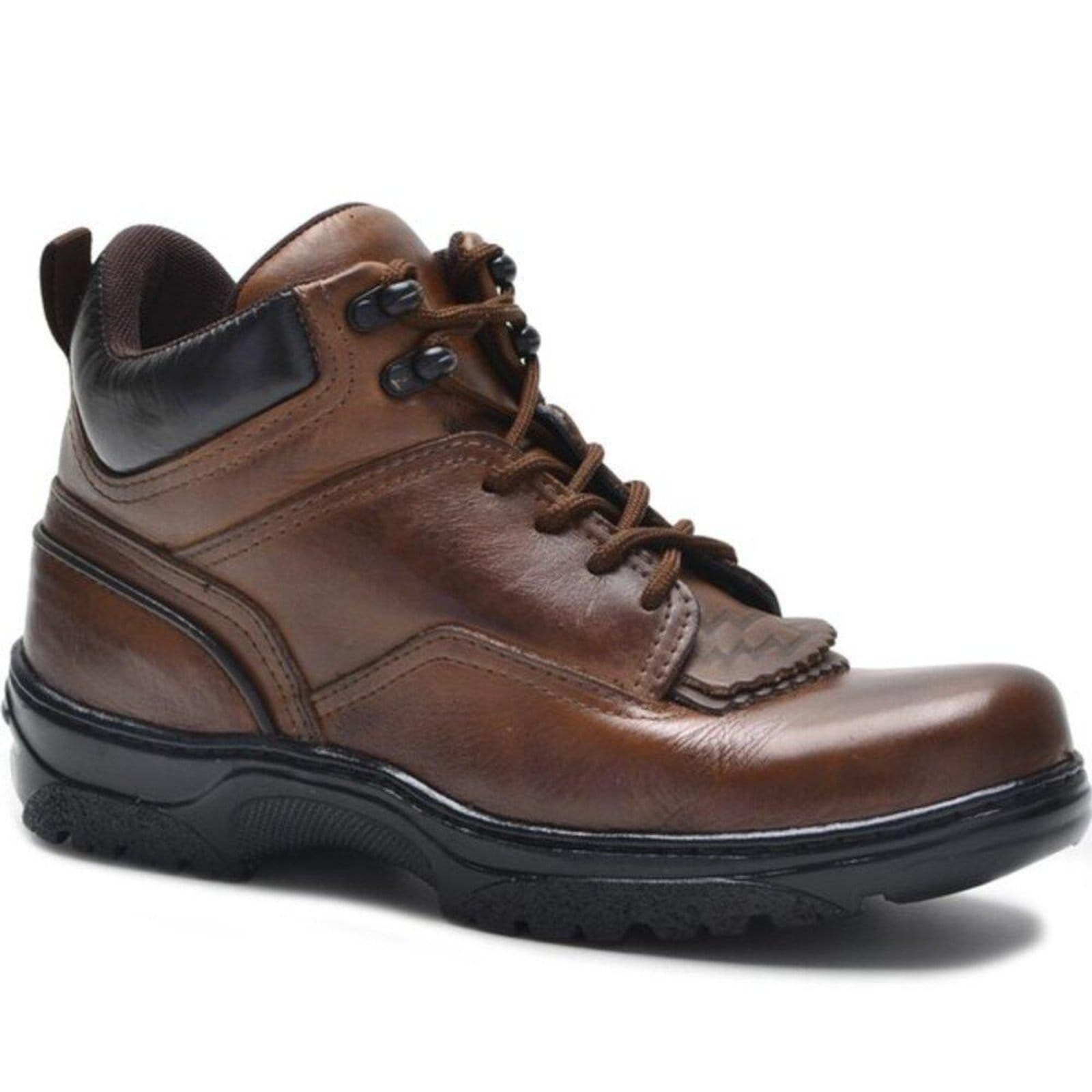 Vista principal Bota Botina Adventure Masculino Couro Look Stock Conforto Lookstock Botinas marrom