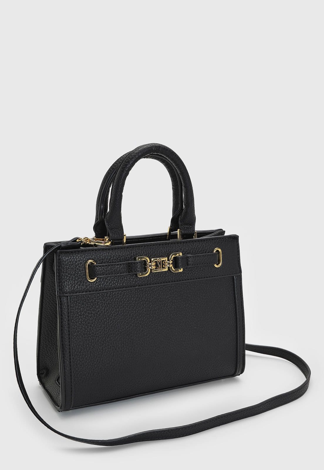 Vista 2 Bolsa Feminina Santa Lolla Média Texturizada Preta Santa Lolla preto