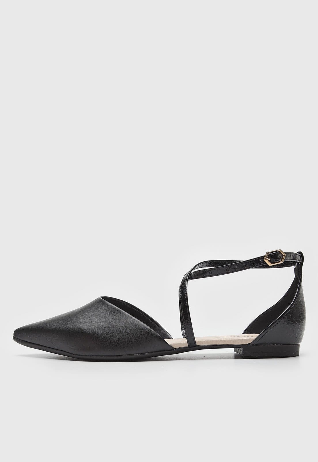 Vista principal Sapatilha cê Recorte Vernizado Preta BEBECÊ preto