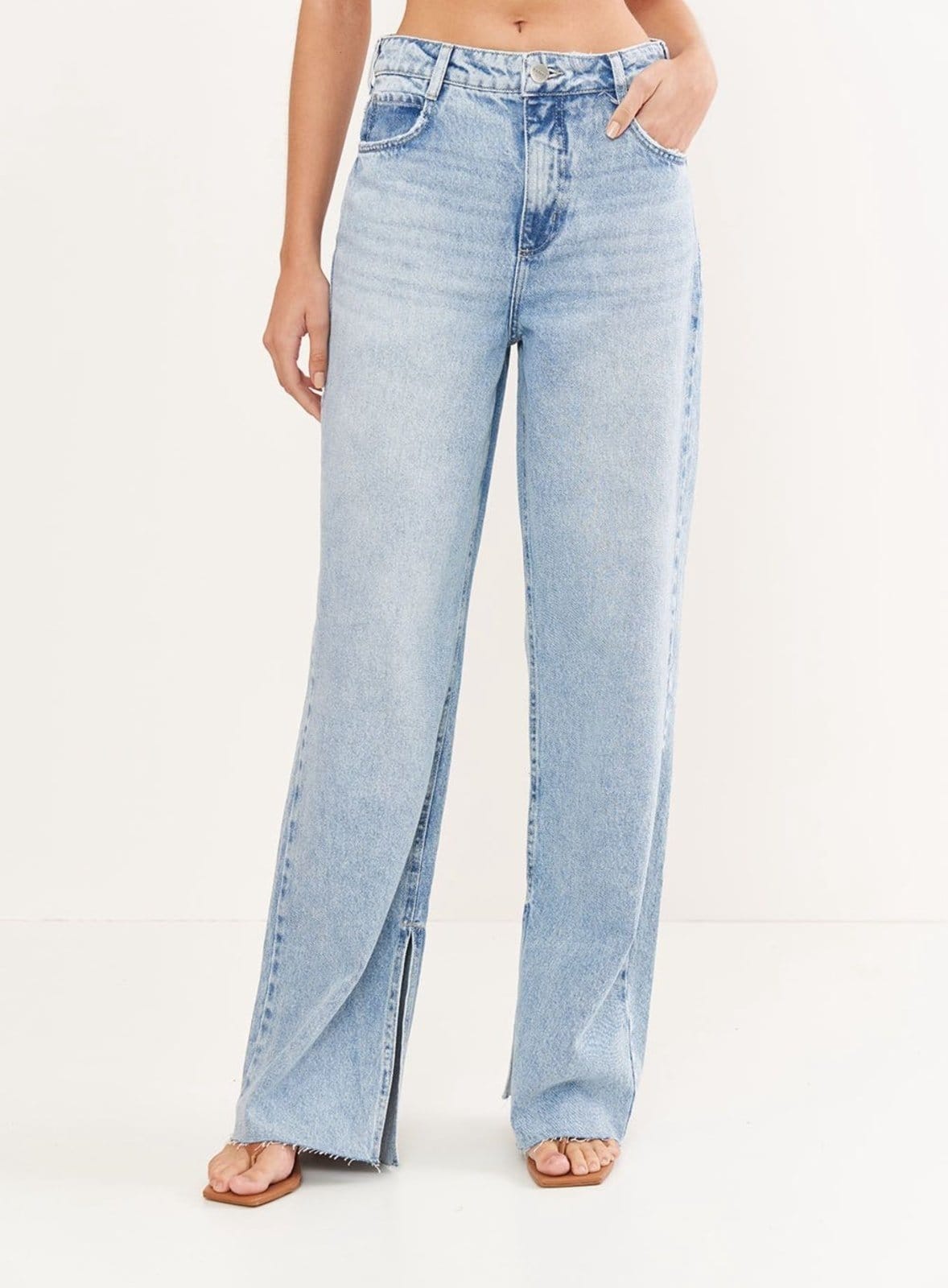 Calça Feminina Jeans Com Barra à Fio - Juliette Colcci Indigo