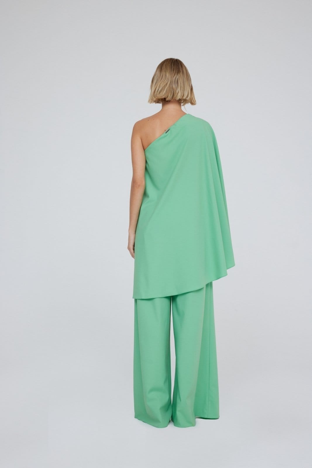 Vista 2 Calça Pantalona Traymon Cintura Alta Claro Traymon verde