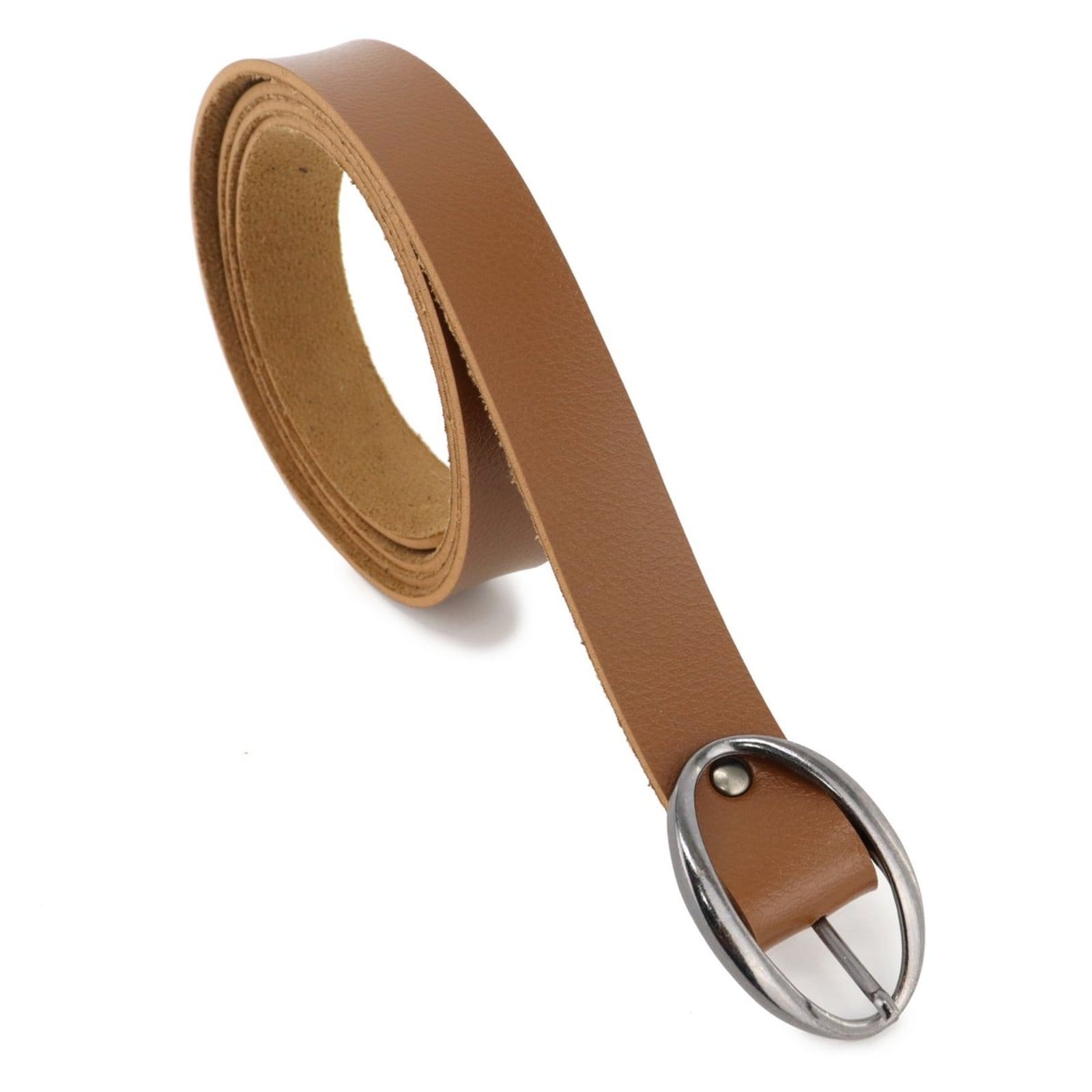 Cinto Feminino Fivela Oval 25 mm Liso Social Executivo