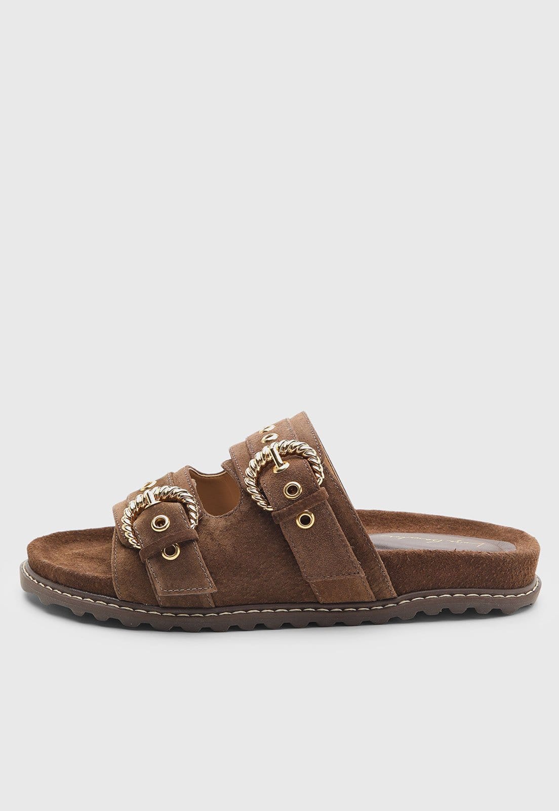 Vista principal Rasteira Feminina Luiza Barcelos Fivela Luiza Barcelos marrom