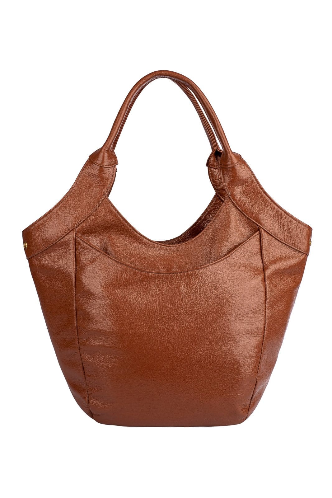 Bolsa Andrea Vinci Saco Grande De Couro Liso Cíntia - Whisky