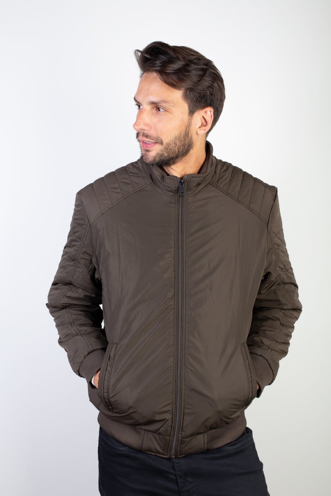 Jaqueta Enluaze Masculina De Nylon Impermeável 94267 - Musgo