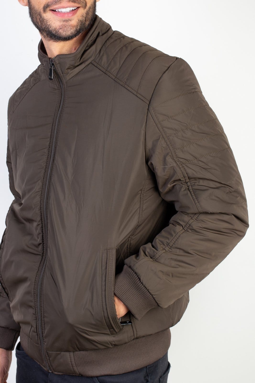 Vista 2 Jaqueta Enluaze Masculina De Nylon Impermeável 94267 - Musgo Enluaze azul marinho