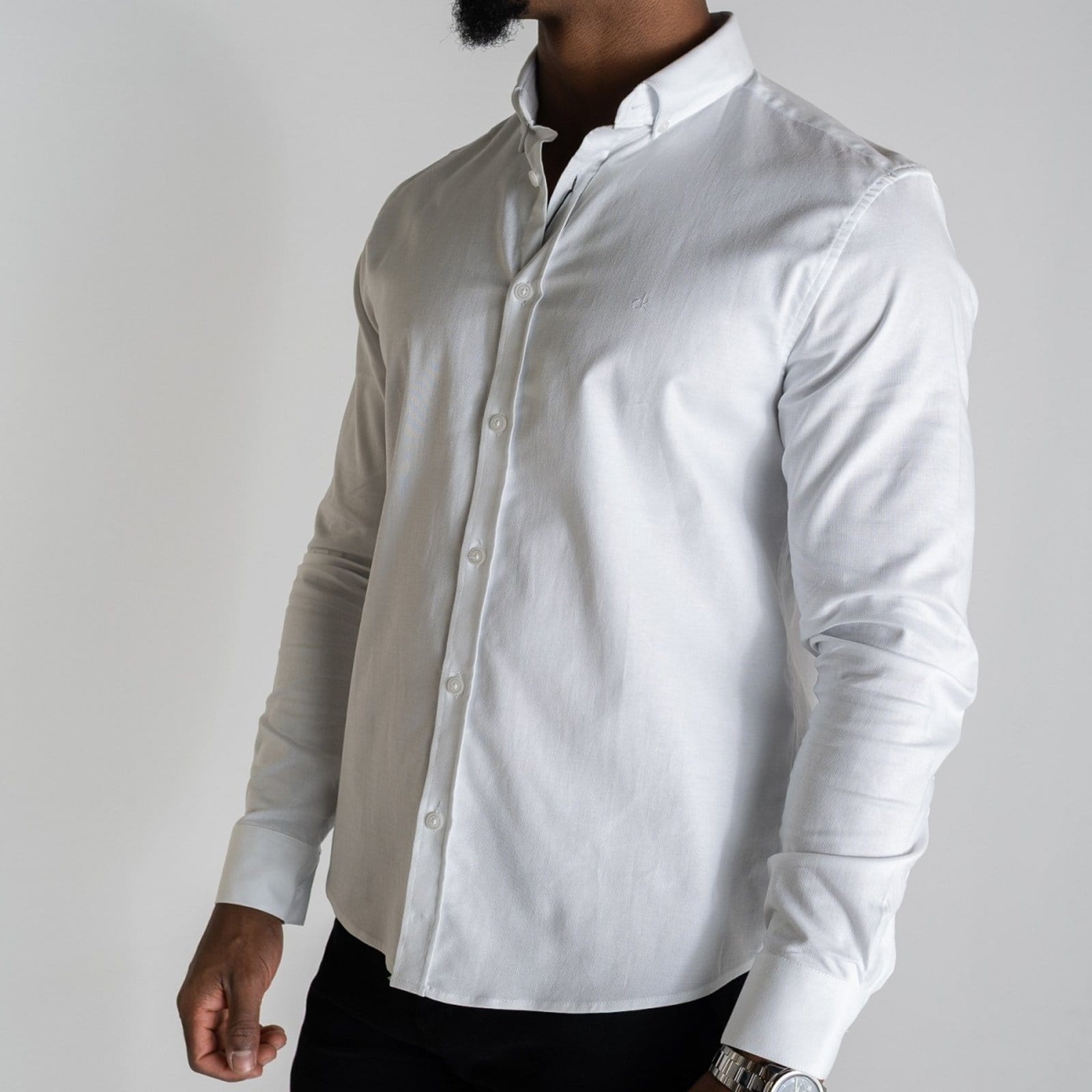 Vista 2 Camisa Calvin Klein Regular Fit Branca Calvin Klein branco
