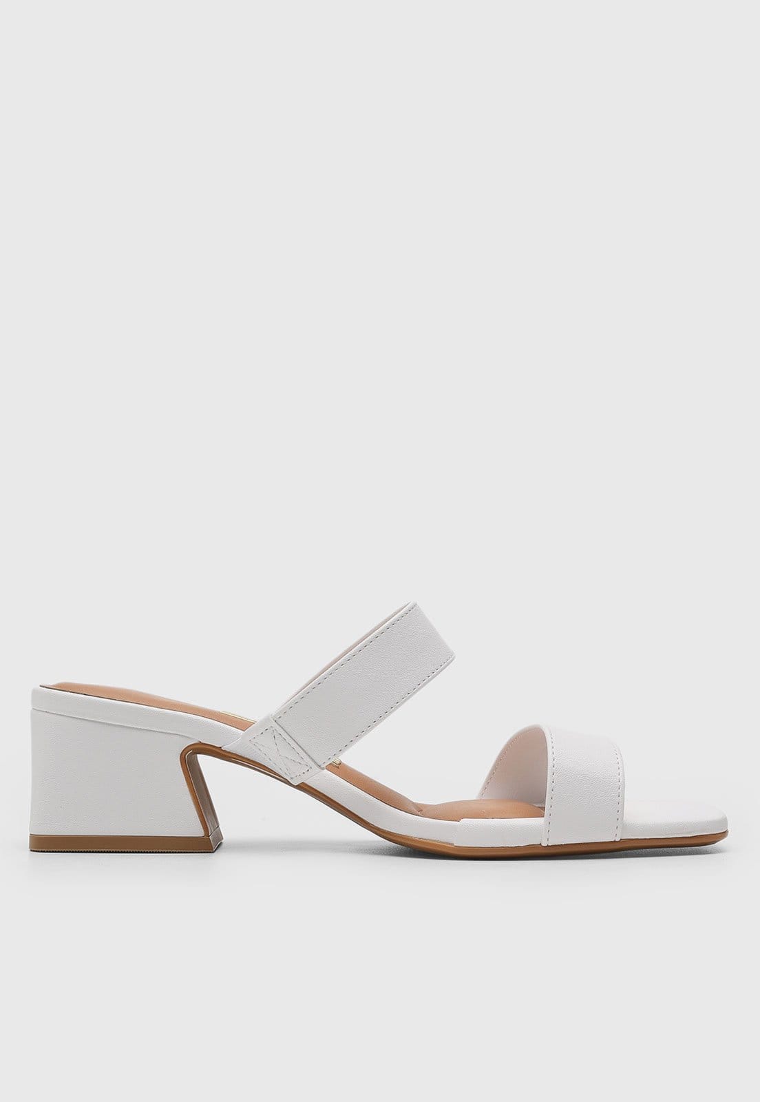 Vista 2 Tamanco Feminino Vizzano Salto Baixo Branca VIZZANO branco