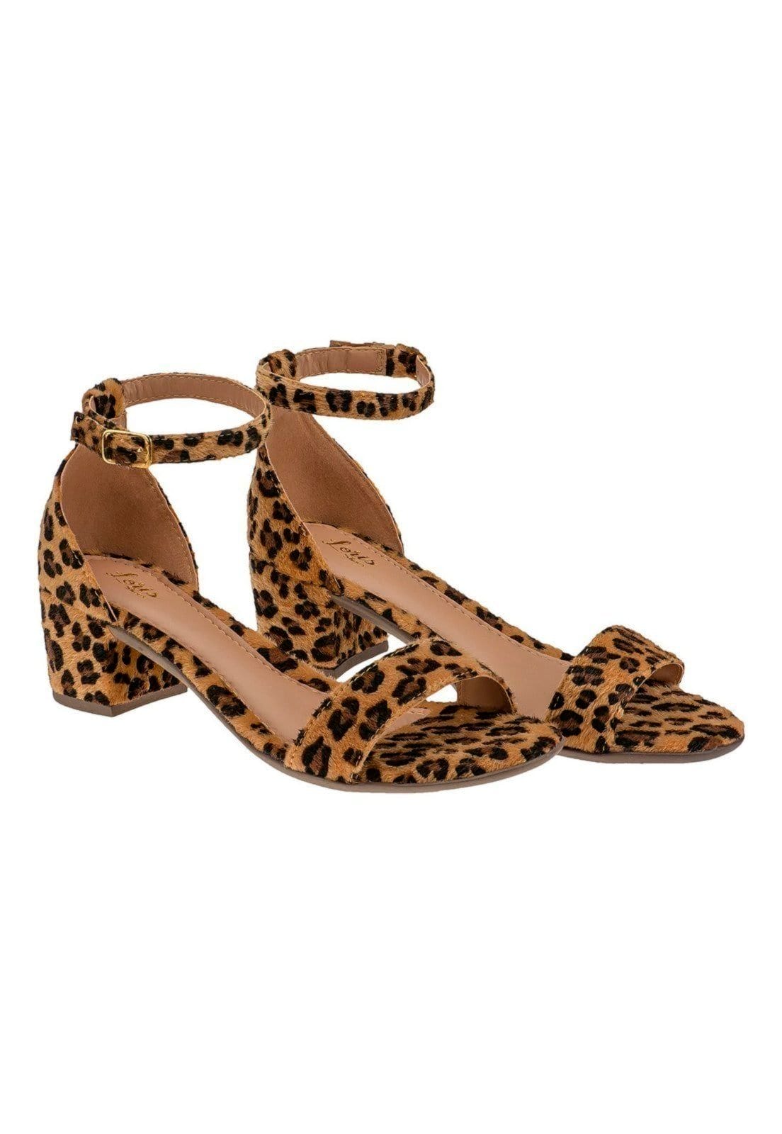 Vista 2 Sandália Feminina Lóris Shoes Salto Bloco Quadrado Animal Print LÓRIS SHOES onça