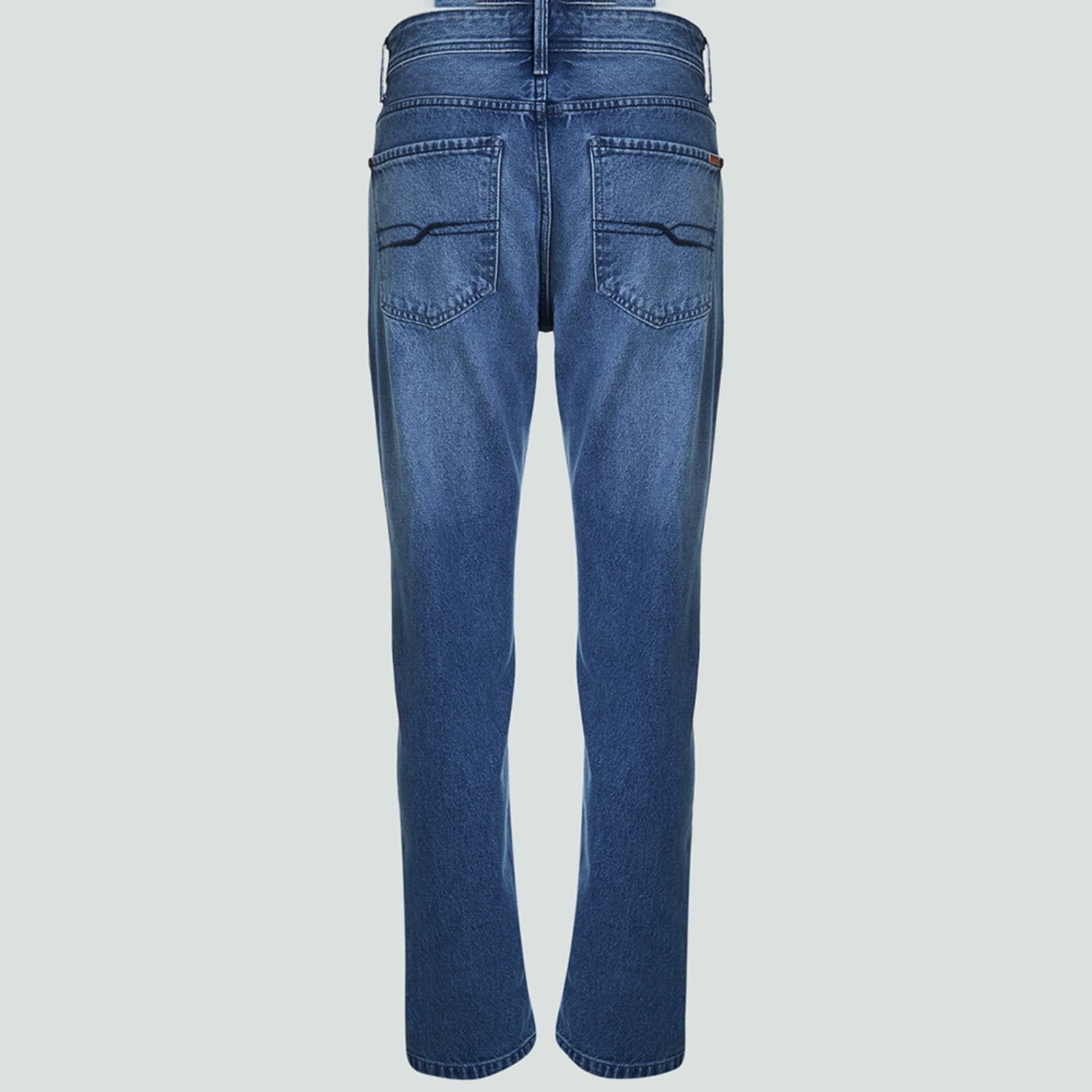 Vista 2 Calça Jeans Dudalina Right Bolso Ve25 Médio Masculino Dudalina azul