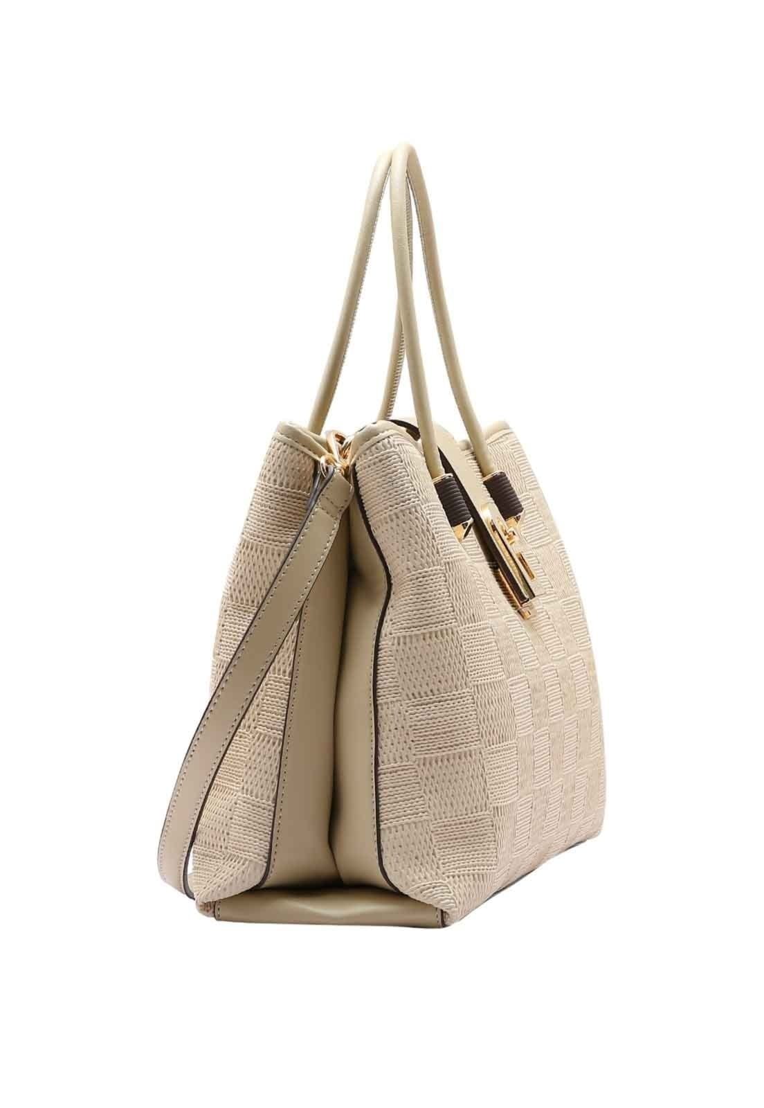 Vista 2 Bolsa Feminina Chenson Original Mix Texturas Mão 3484999 Chenson bege