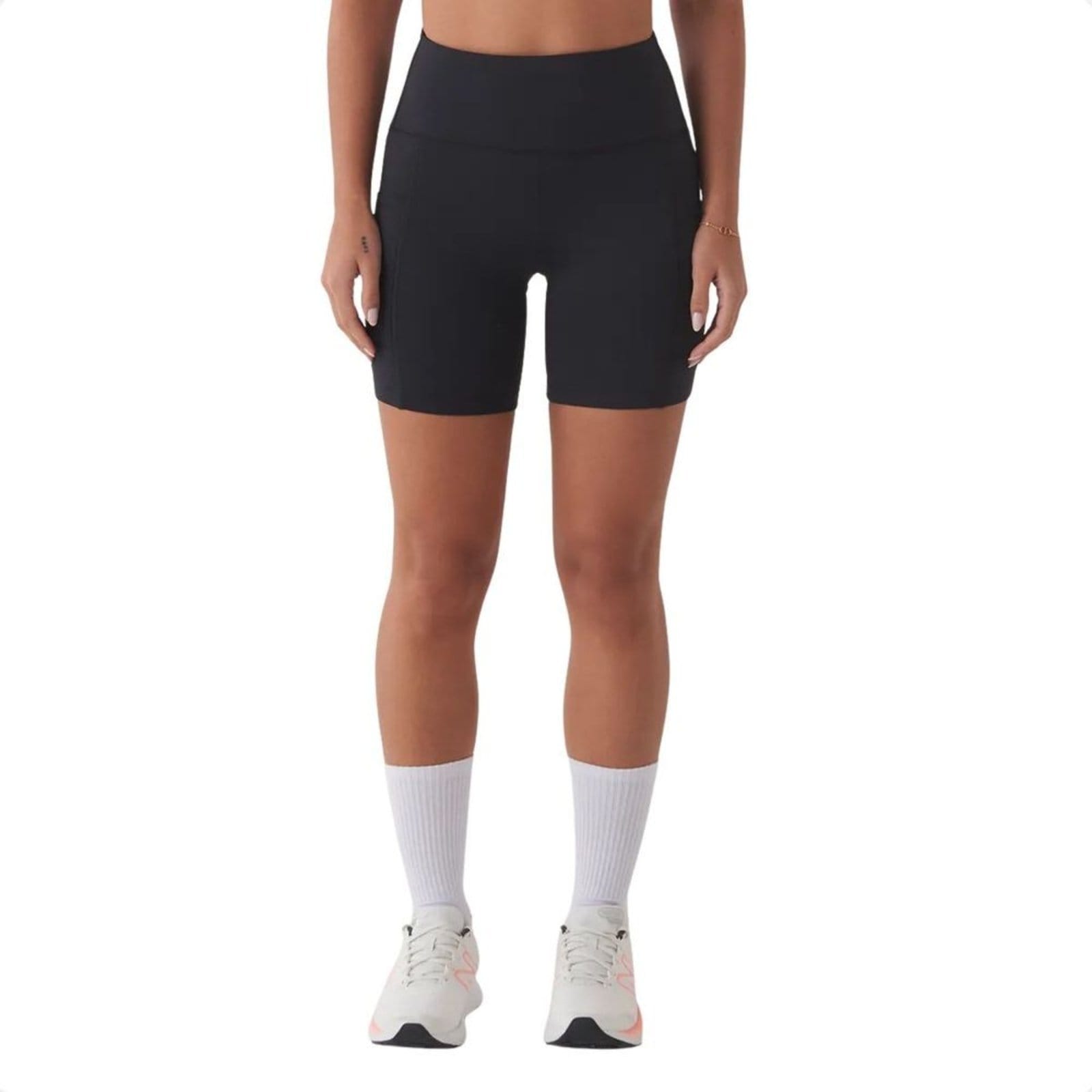 Vista principal Bermuda Feminina Curta Sleek 6 New Balance Preta New Balance preto