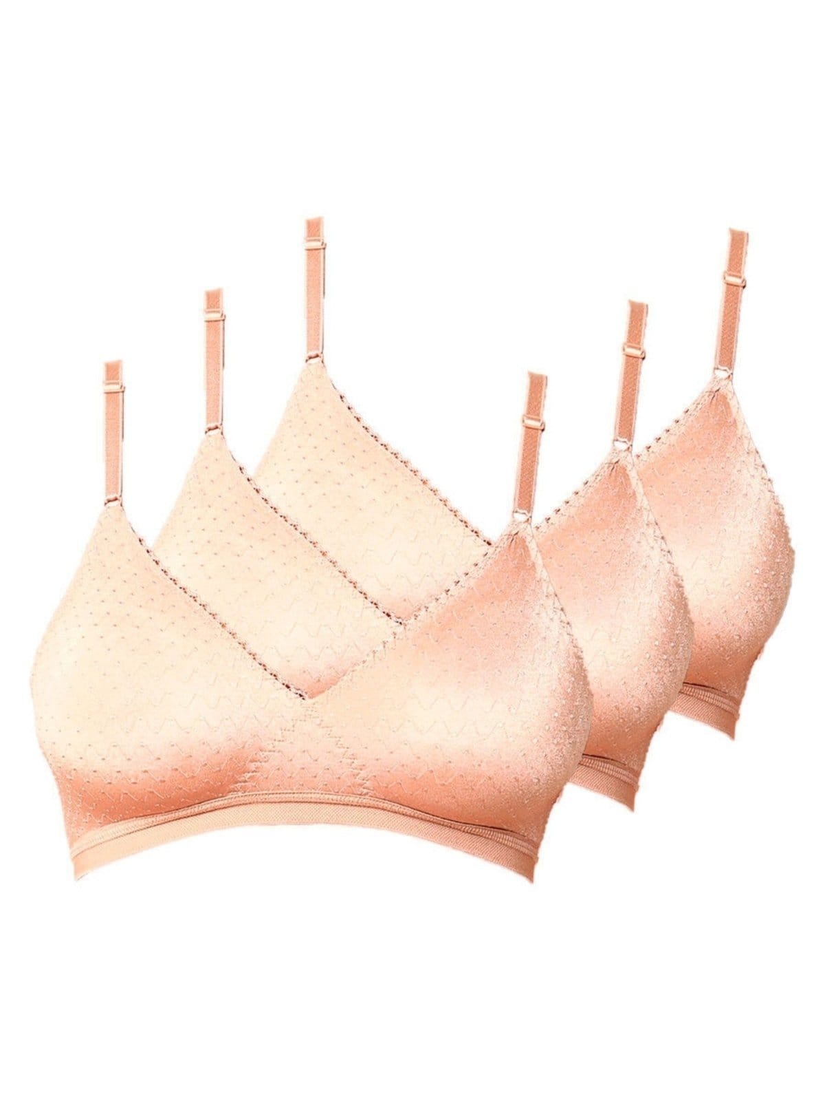 Kit com 3 Sutiãs sem Aro e sem Bojo Poás Demillus 61411