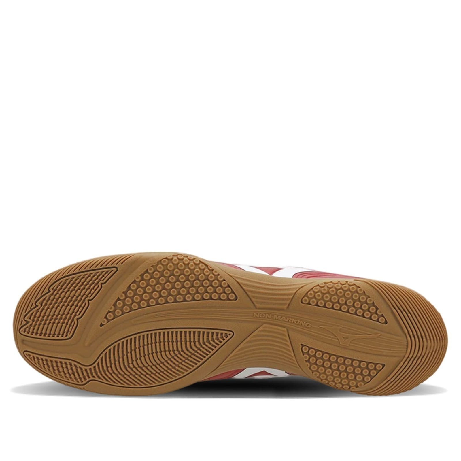 Vista 2 Chuteira Masculina Mizuno Futsal Regent IN Branco Mizuno vermelho