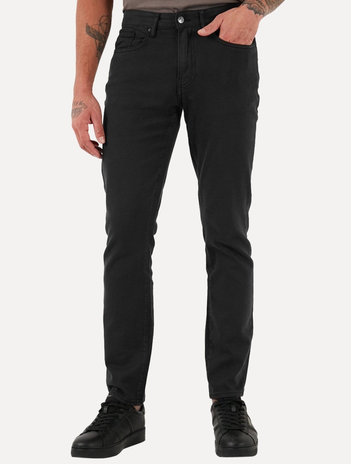 Vista principal Calça Jeans Armani Exchange Masculina J14 Slim Fit 5 Pockets Preta Armani Exchange preto