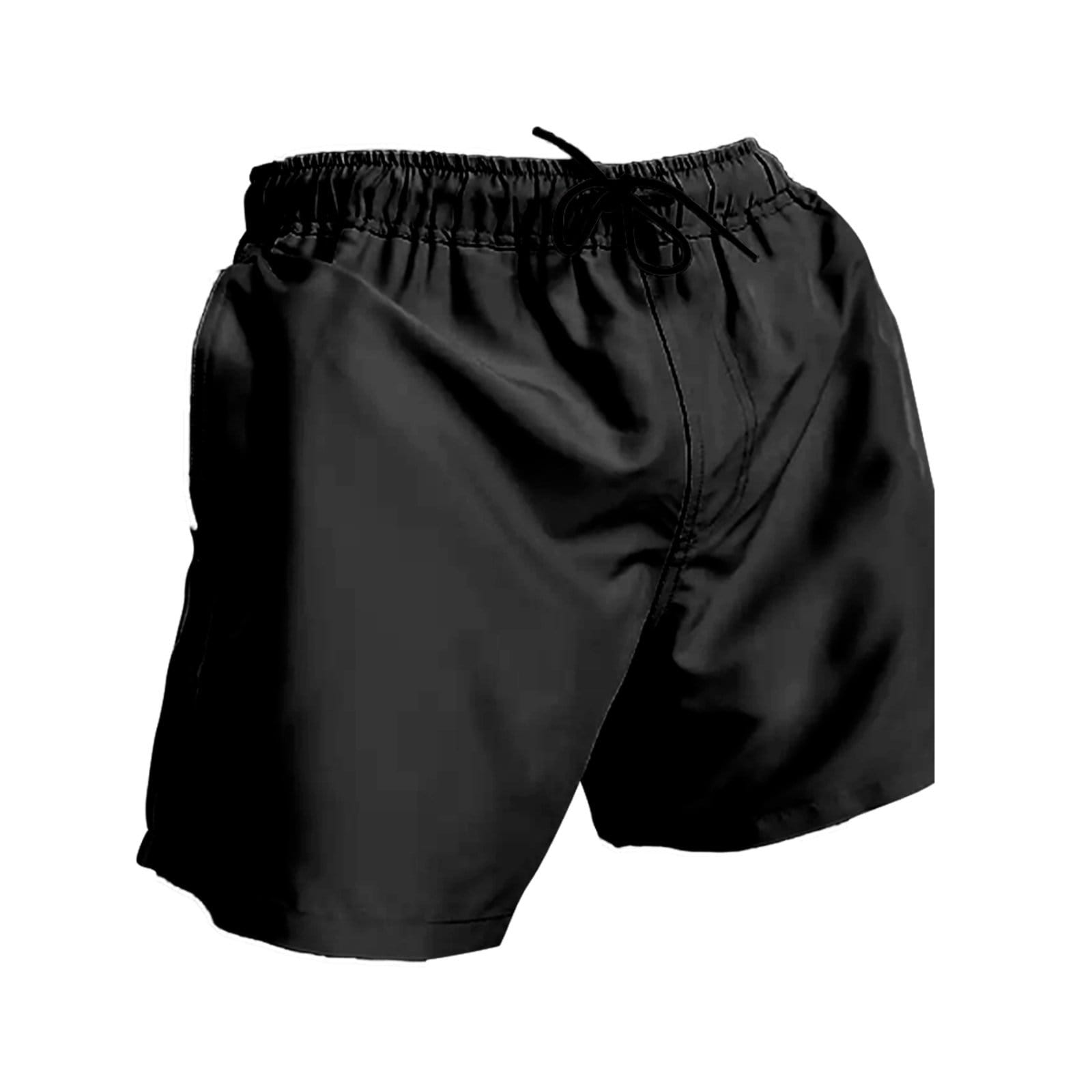 Vista 2 Kit 3 Short Tactel Elastano Moda Praia Masculino Bermuda Lisa Relaxado marrom