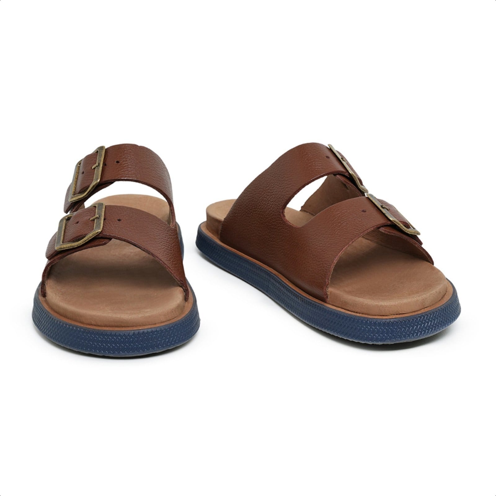 Vista 2 Sandália Masculina Malbork com Duas Fivelas Confortável 000897M Malbork marrom