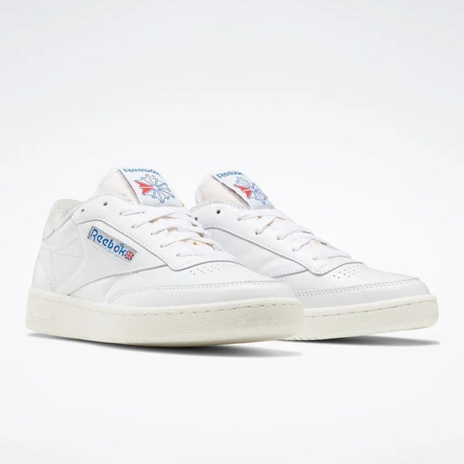 Vista 2 Tênis Reebok Club C 85 Vintage Unissex Ftwwht/Chalk/Vecbl Reebok branco