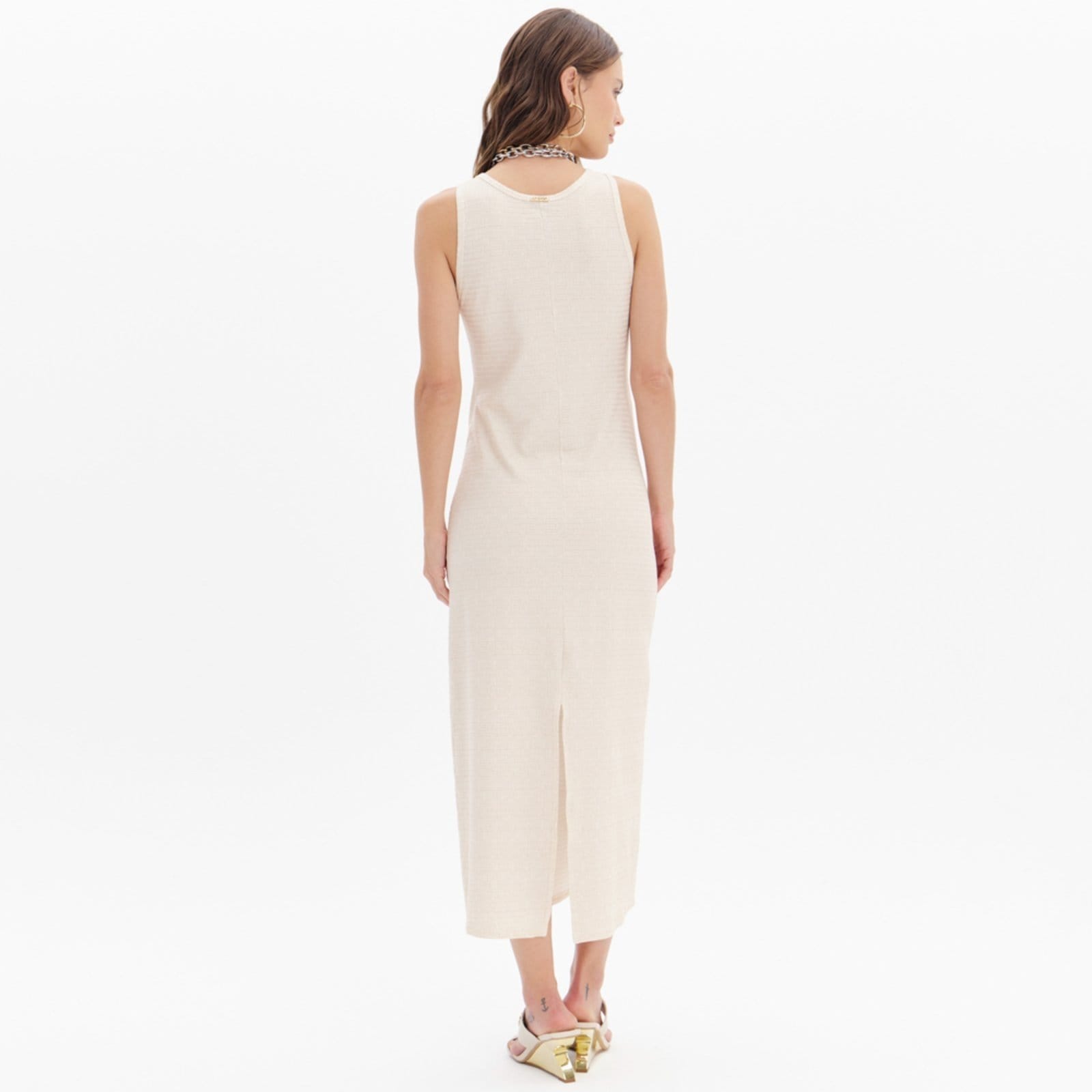 Vista 2 Vestido Super Midi Easy Lança Perfume U Ou25 Feminino Easy Lança perfume cinza