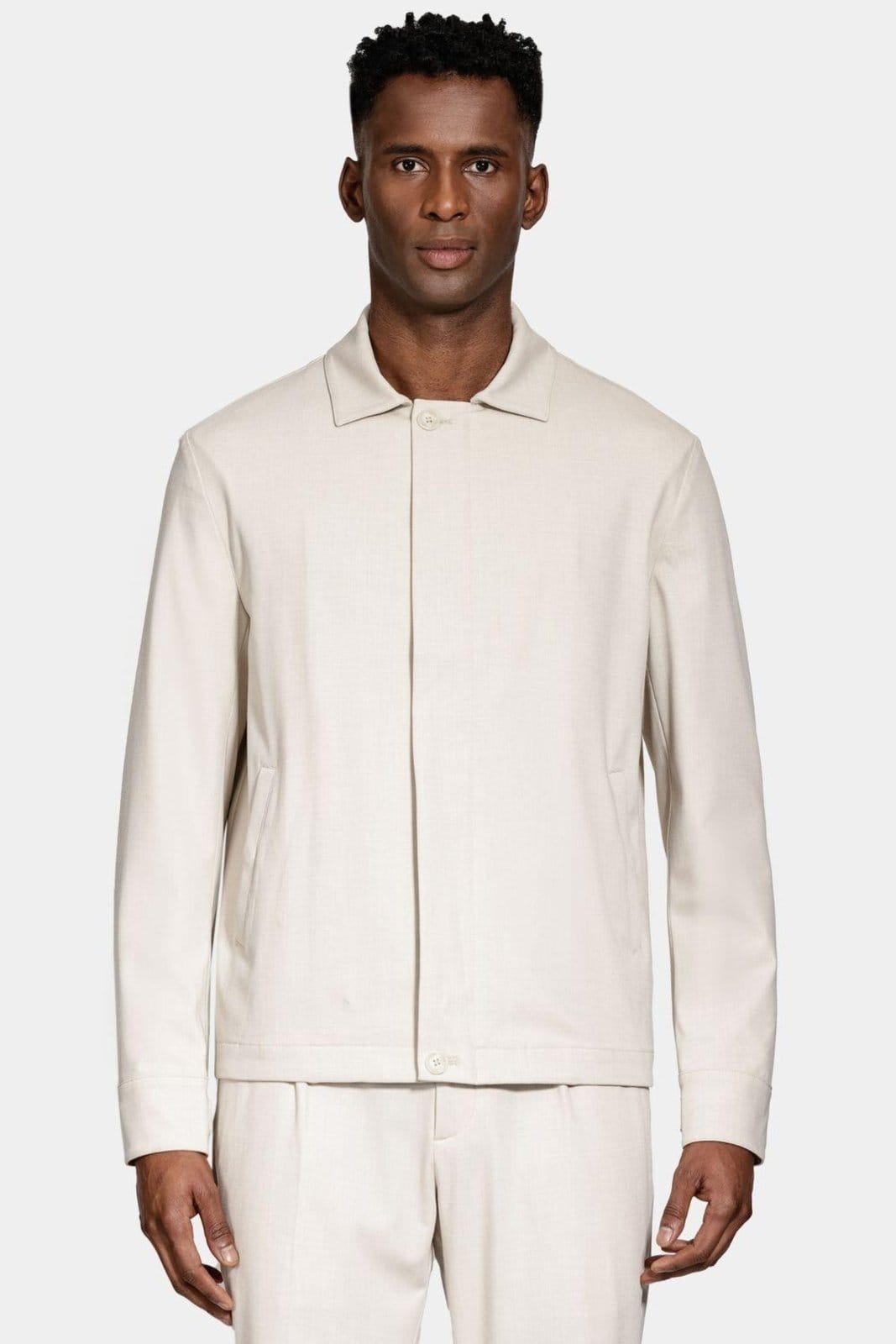 Vista 2 Jaqueta Aramis Mescla Areia Aramis bege