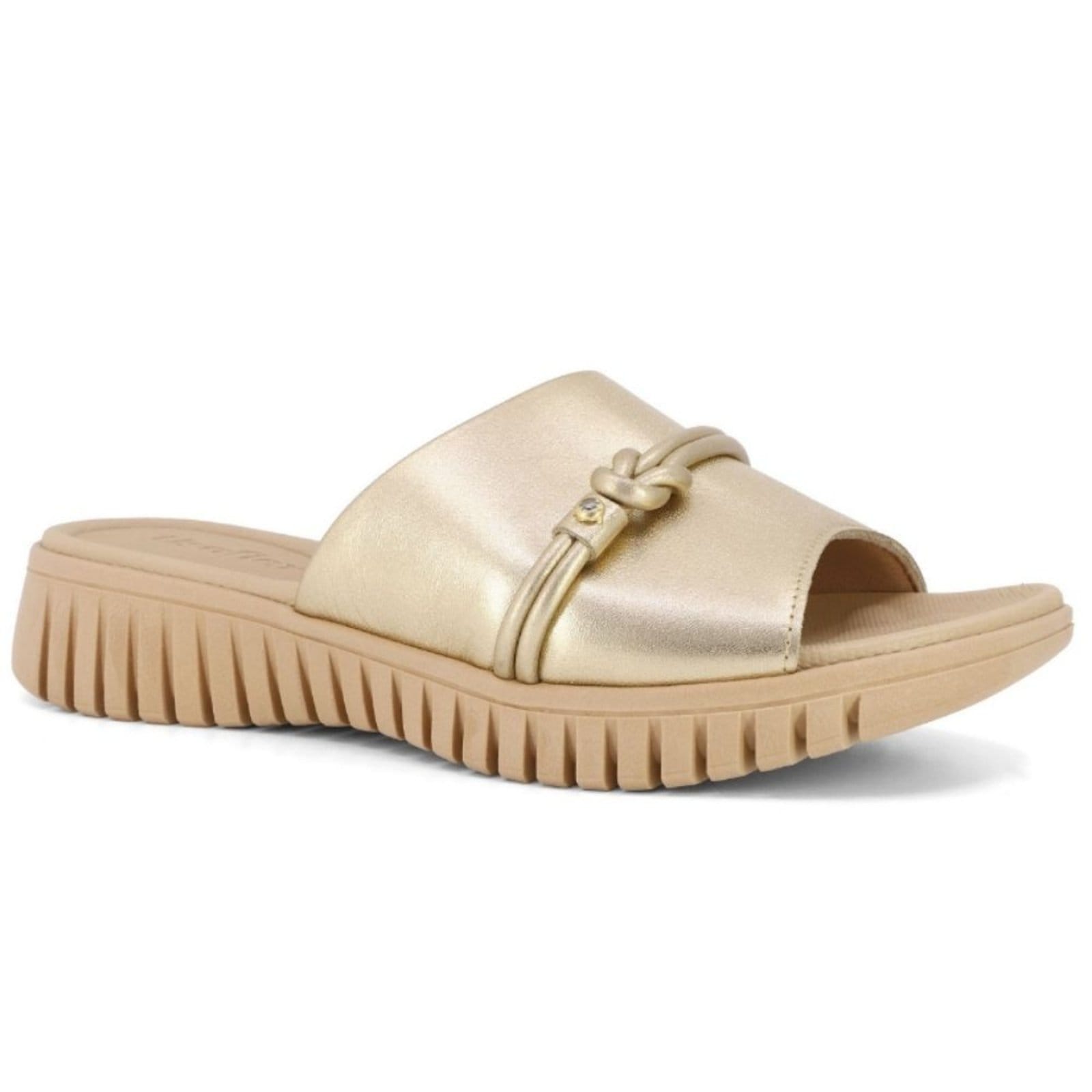 Tamanco Feminino Couro Ouro Light Usaflex UD11008