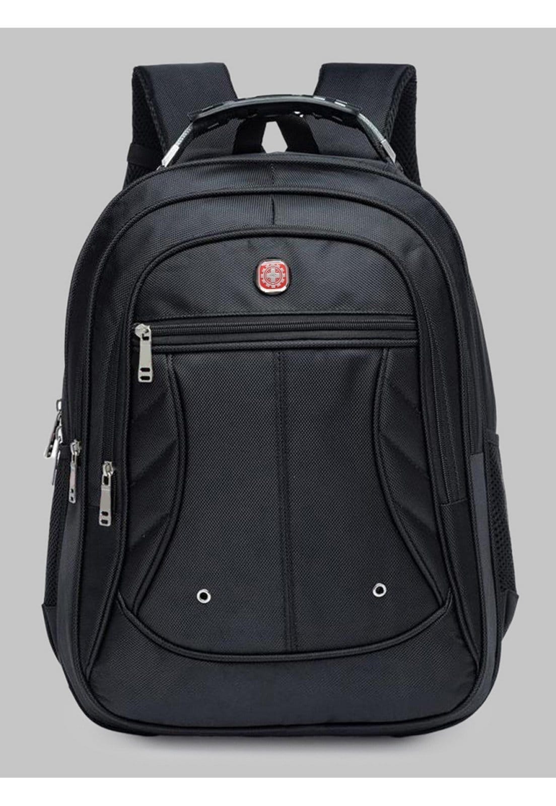 Vista principal Mochila Masculina Executiva Bolsa Trabalho Notebook Espaçosa Resistente Crossgear preto