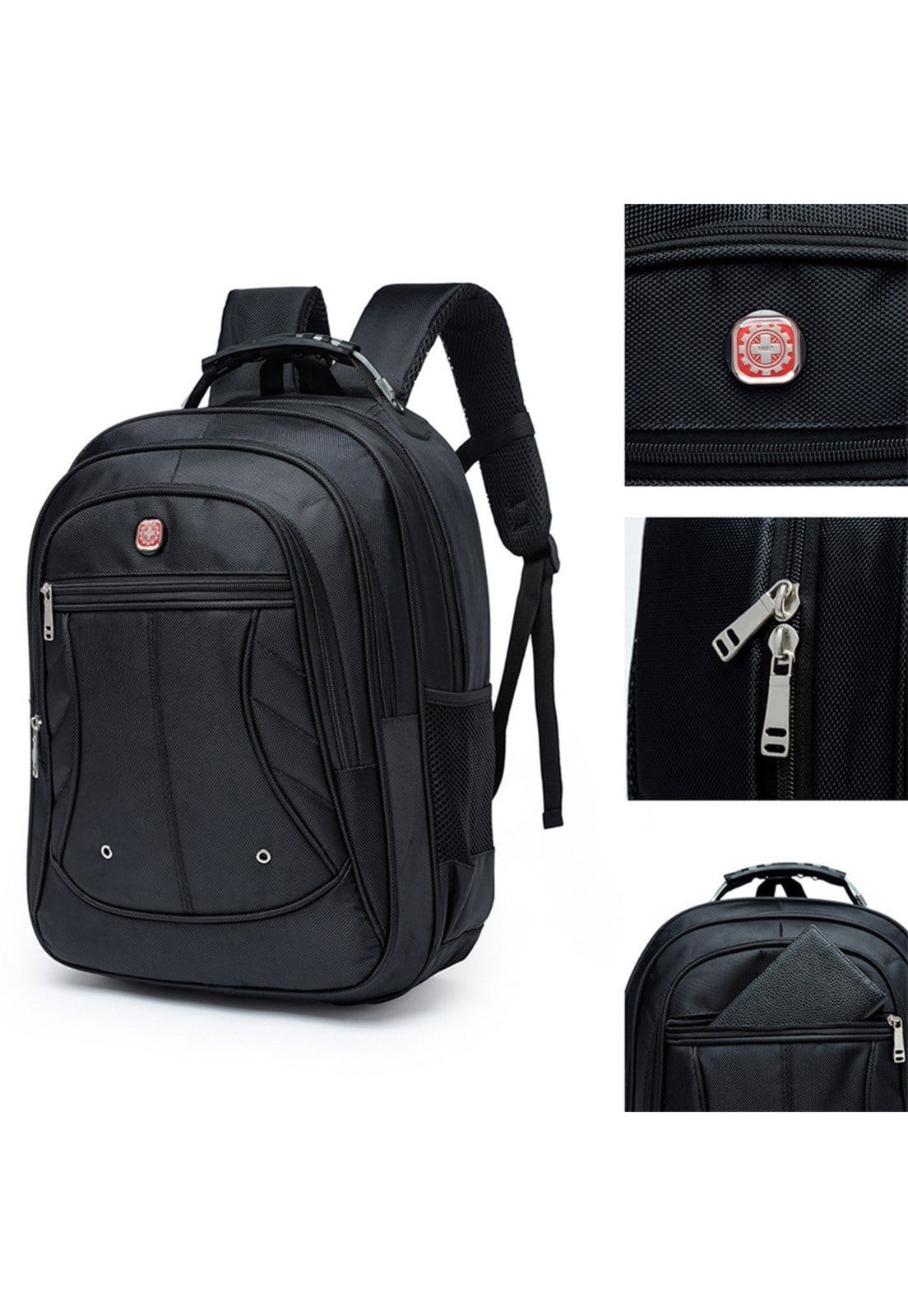 Vista 2 Mochila Masculina Executiva Bolsa Trabalho Notebook Espaçosa Resistente Crossgear preto