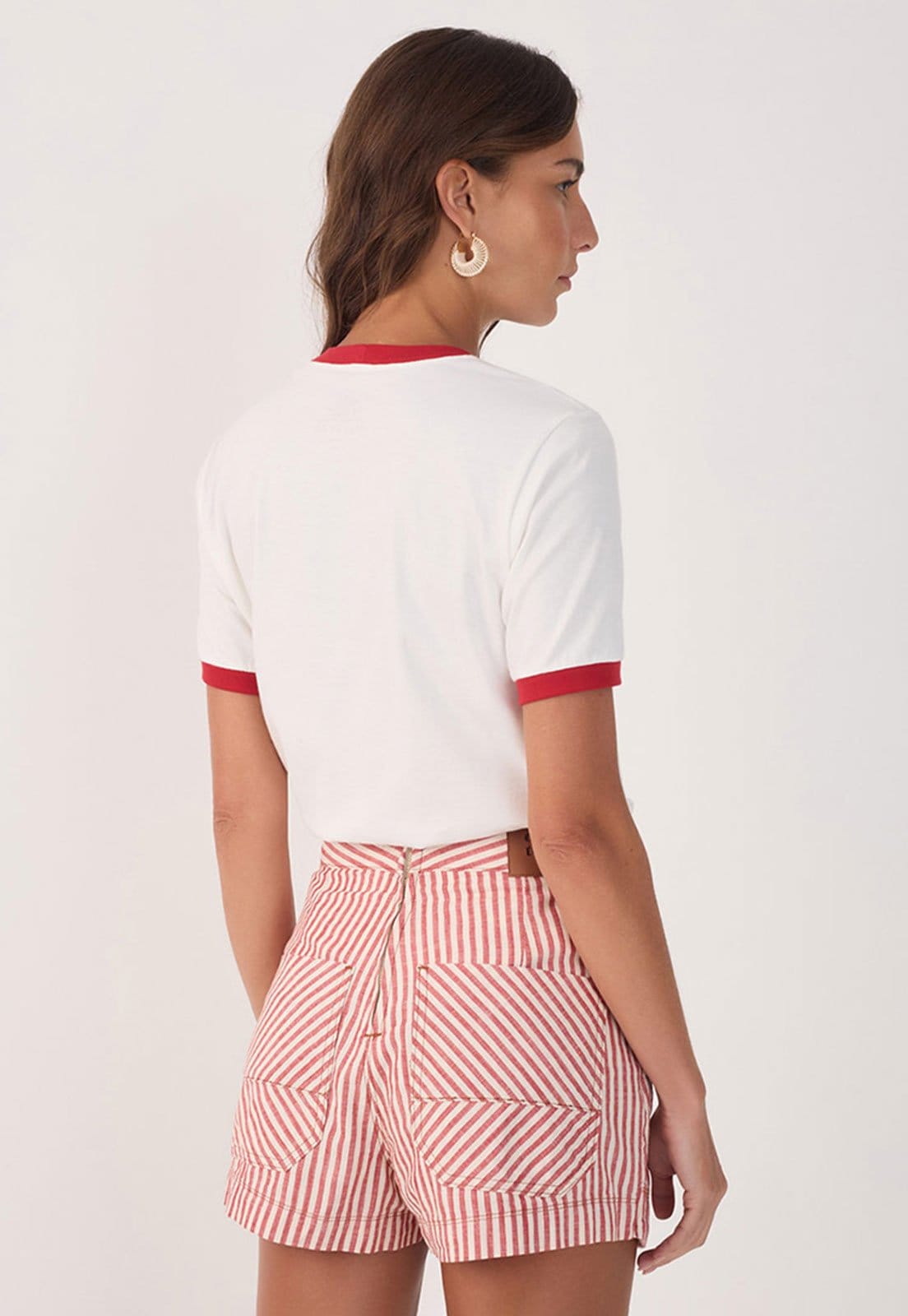 Vista 2 Camiseta Dress To Reta Recorte Estampa Off-White Dress to off-white white