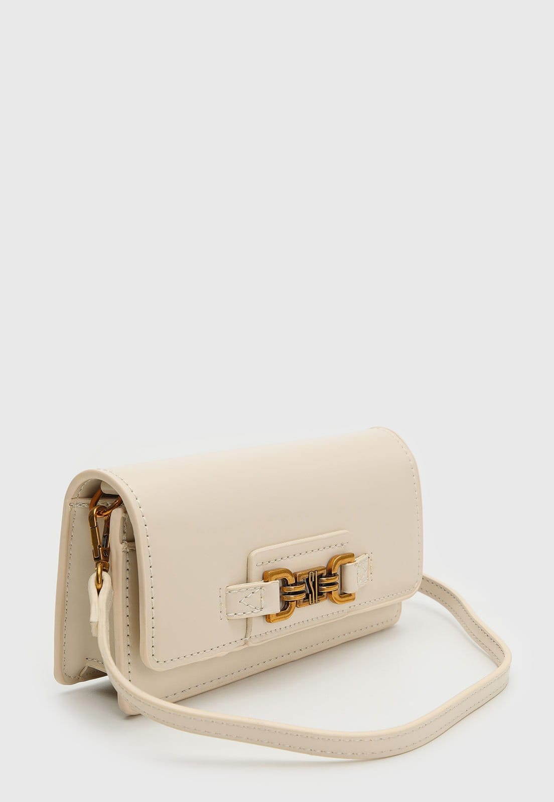 Vista 2 Bolsa Pequena Feminina Santa Lolla Detalhe Metálico Off-White Santa Lolla off-white white