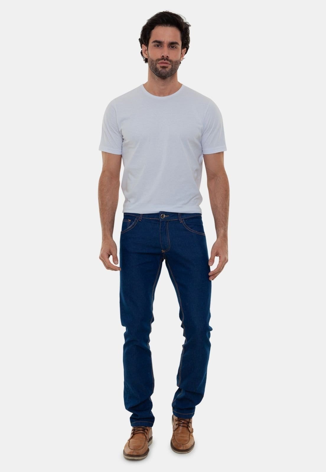 Vista 2 Calça Jeans Masculina Versatti Slim Tradicional Milão Versatti Jeans azul