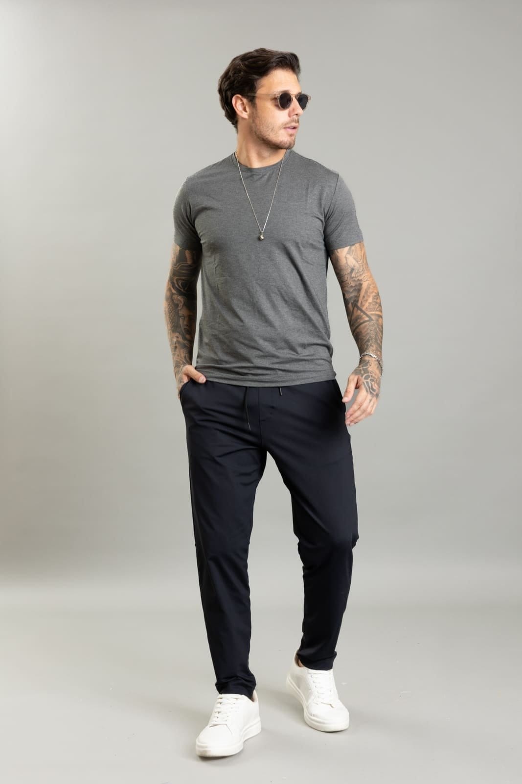 Vista 2 Calça Casual Flexível Masculina em Poliamida na Cor Dialogo Jeans DIALOGO verde