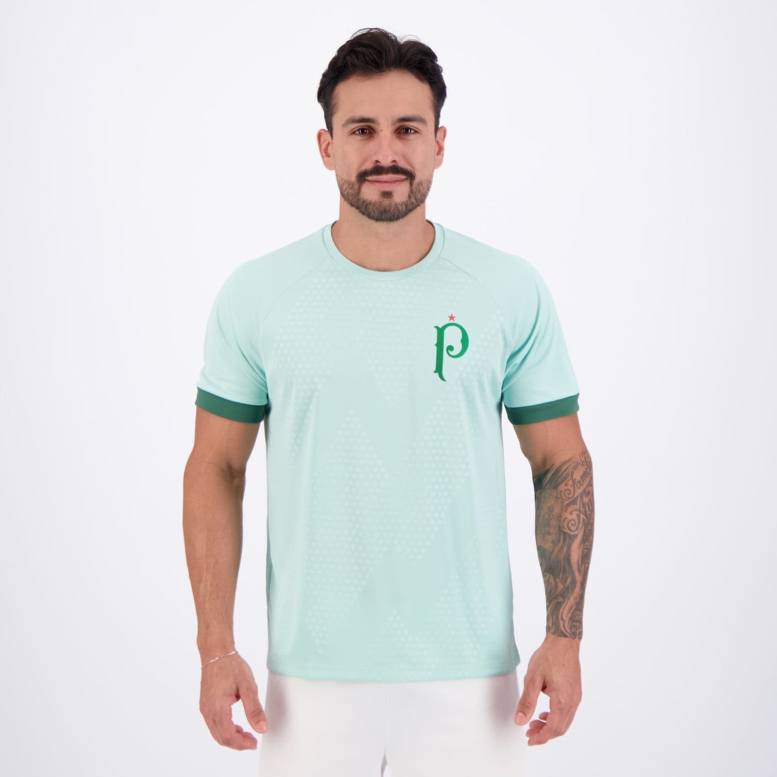 Vista principal Camisa Palmeiras Dots Clara Betel verde