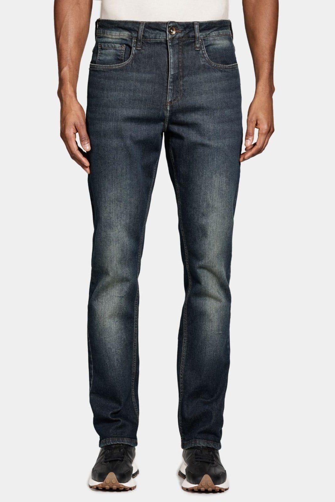 Vista 2 Calça Aramis Jeans Regular Blue Sobretinta Azul Escuro Aramis azul blue