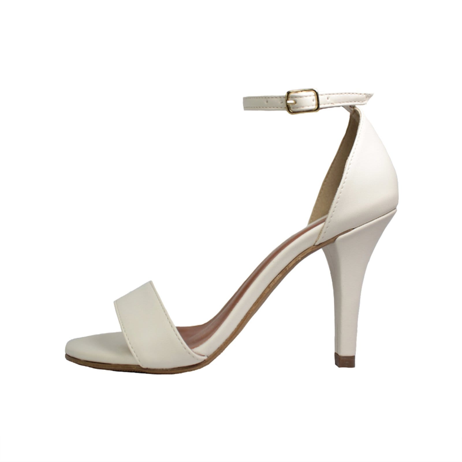 Vista 2 Sandália Salto Alto Fino Luiza Sobreira Off White Mod. 1053 Luiza Sobreira off-white white