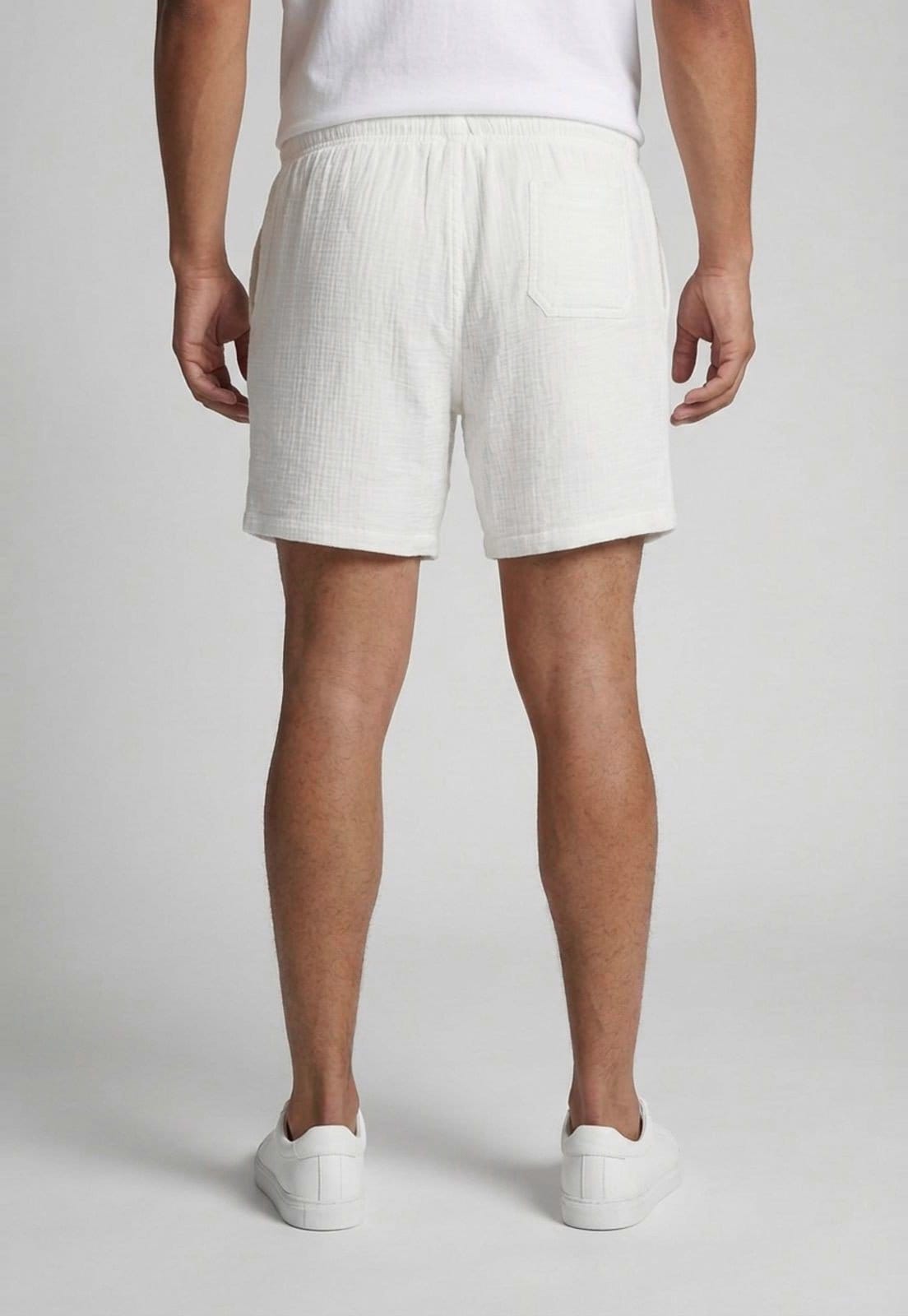 Vista 2 Shorts Masculino Aeropostale Cós Elástico Aeropostale branco