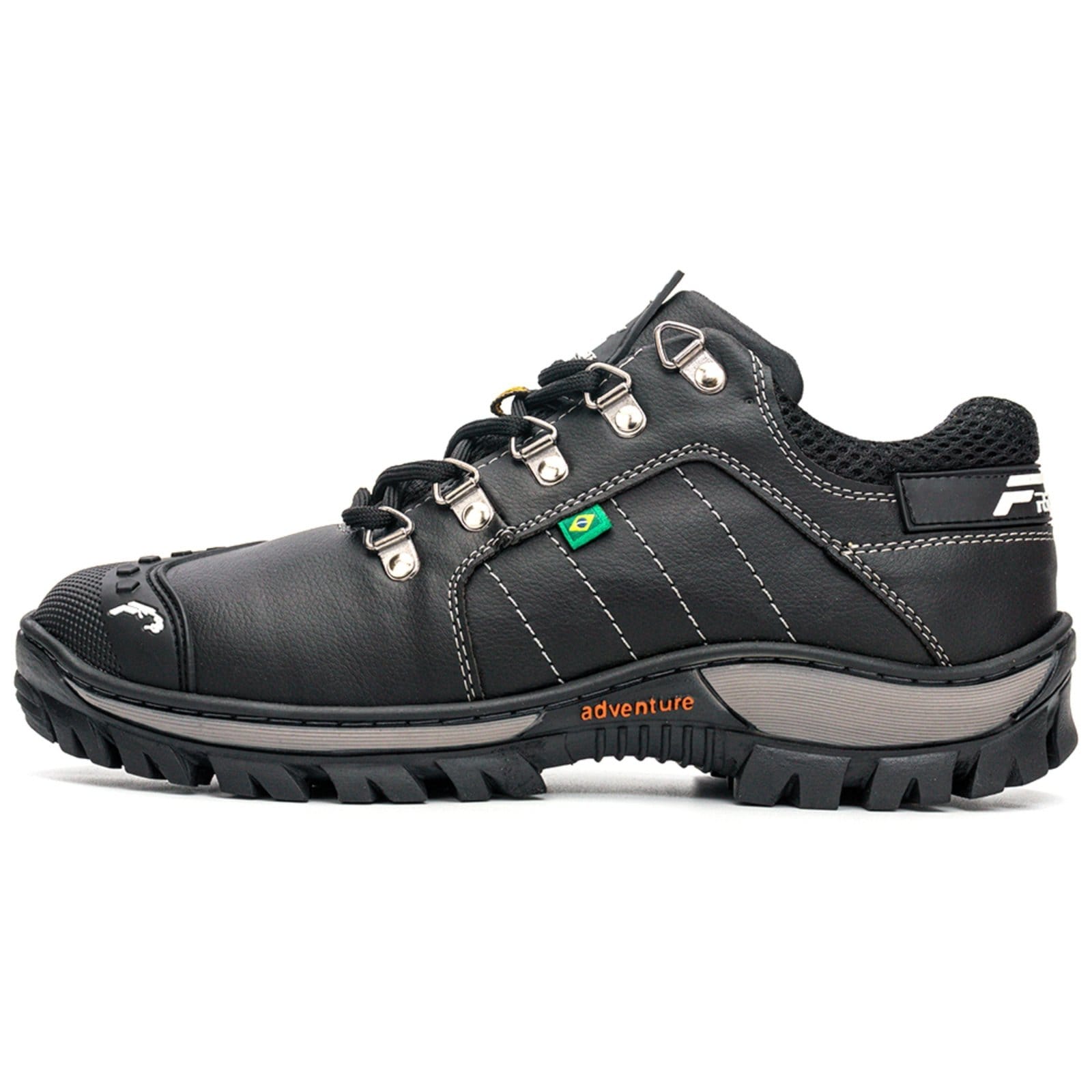 Vista principal Botina Segurança Masculina Lavini Bota Com Proteção No Bico Borracha Lavini Shoes preto