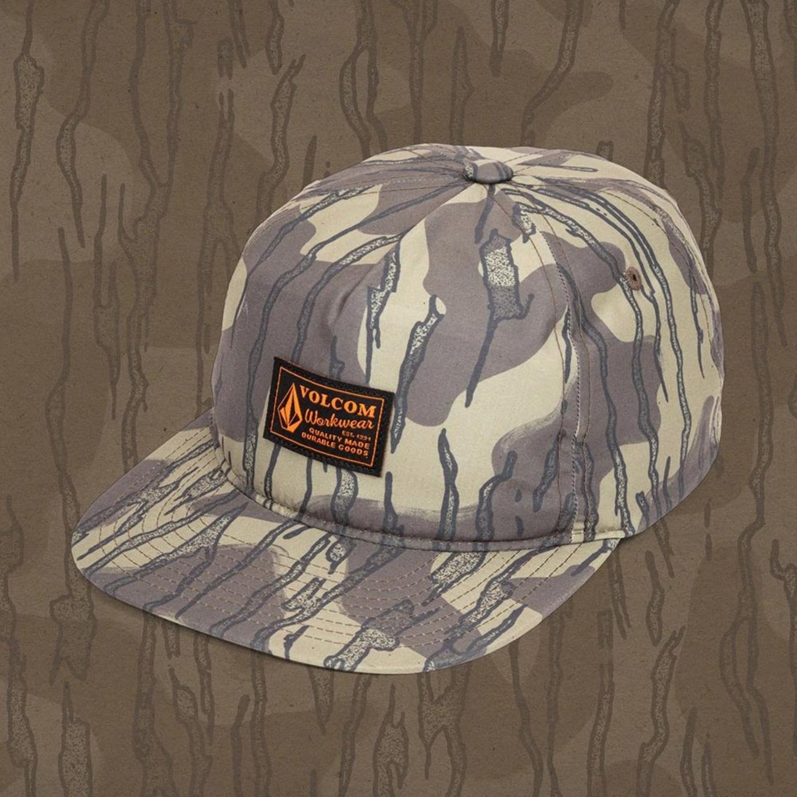 Vista 2 Boné Volcom Aba Reta Workwear ADJ WT25 Bindle Volcom marrom