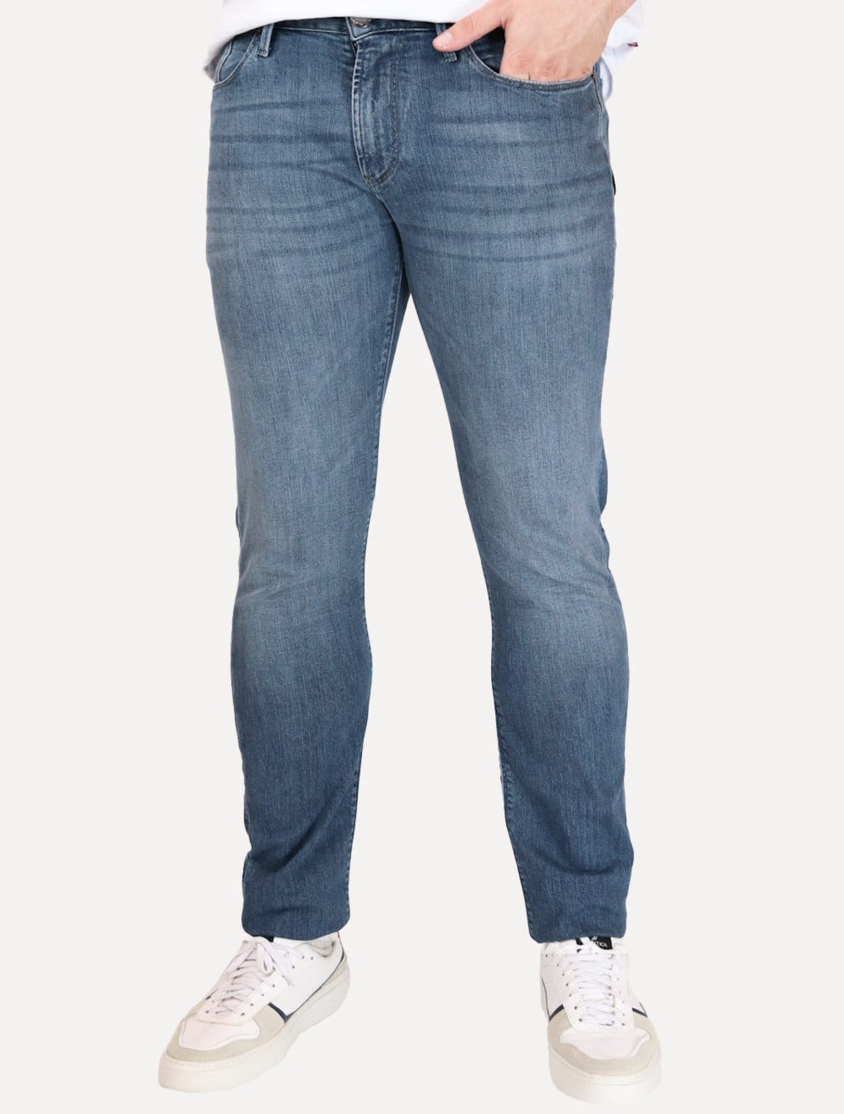 Calça Jeans Empório Armani Masculina J06 Slim Fit 5 Pockets Índigo Médio