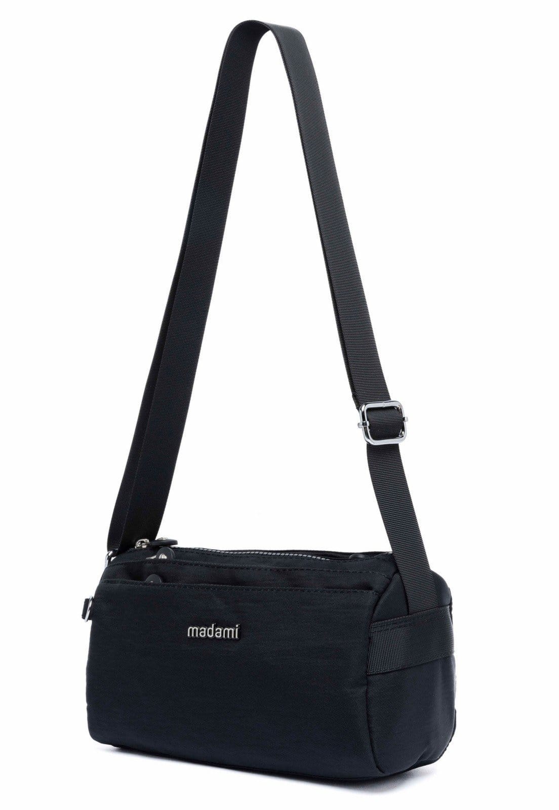 Vista 2 Bolsa Transversal De Ombro Feminina Moderna Resistente Madami preto