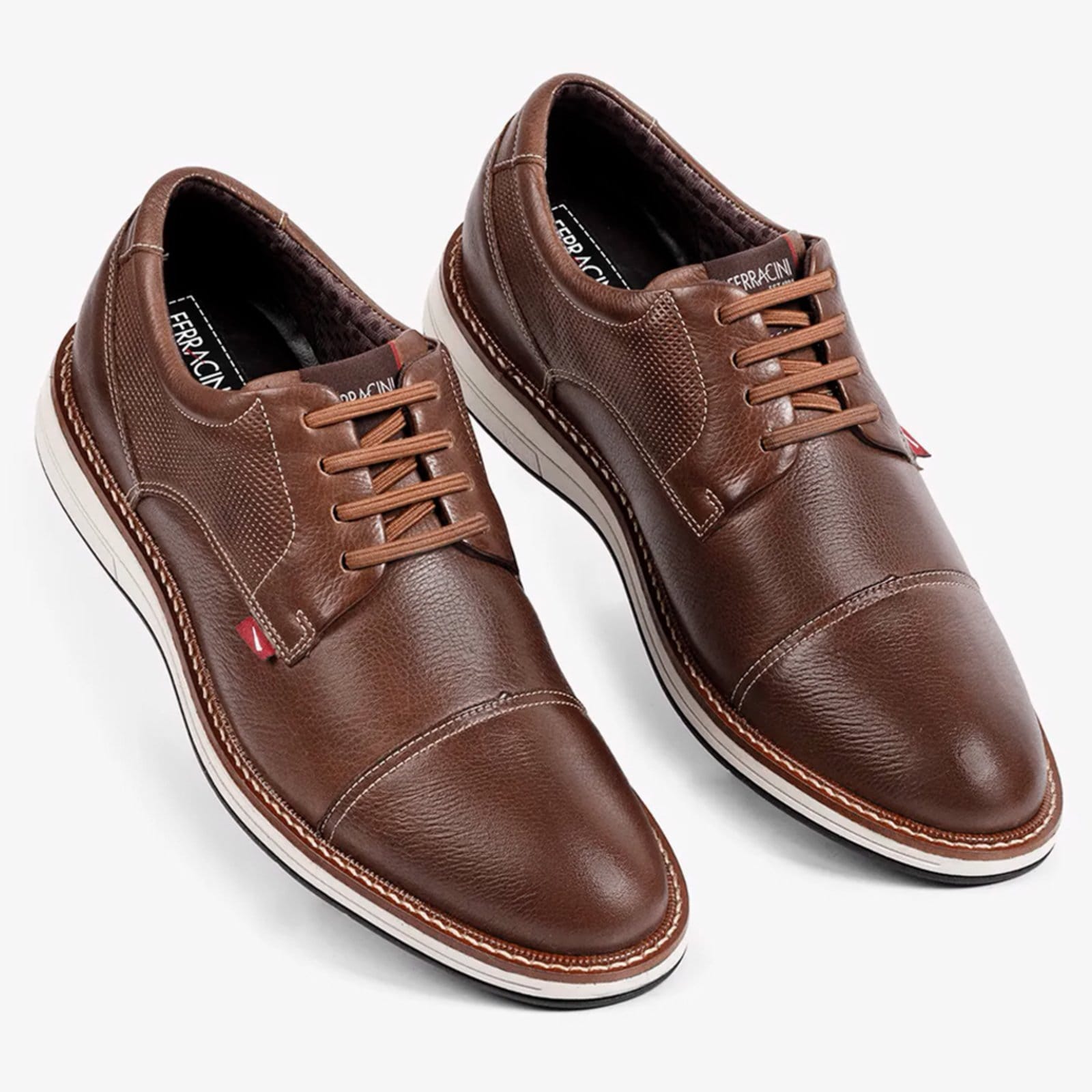 Vista 2 Sapato Ferracini Kingston 6151-675I Masculino FERRACINI marrom